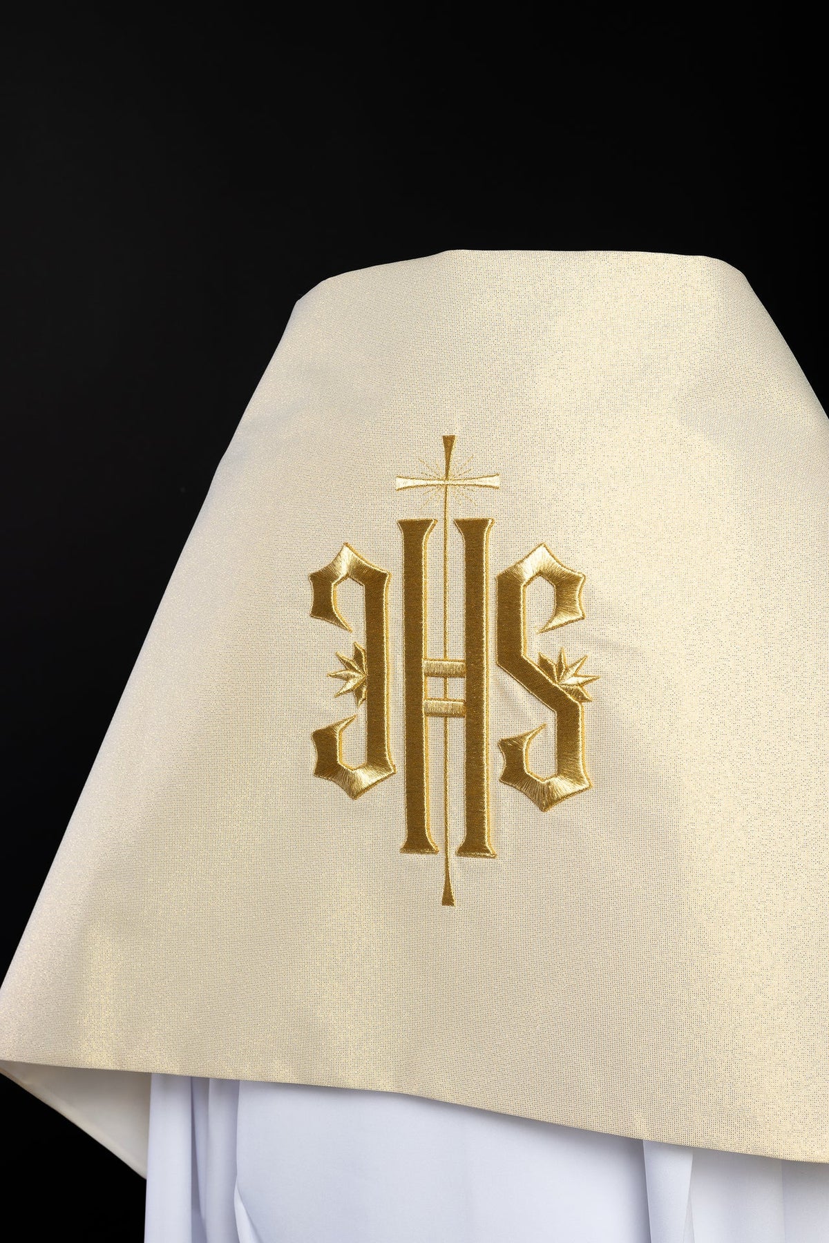 Welon liturgiczny haftowany IHS w kolorze złotym - ORNATY.PL