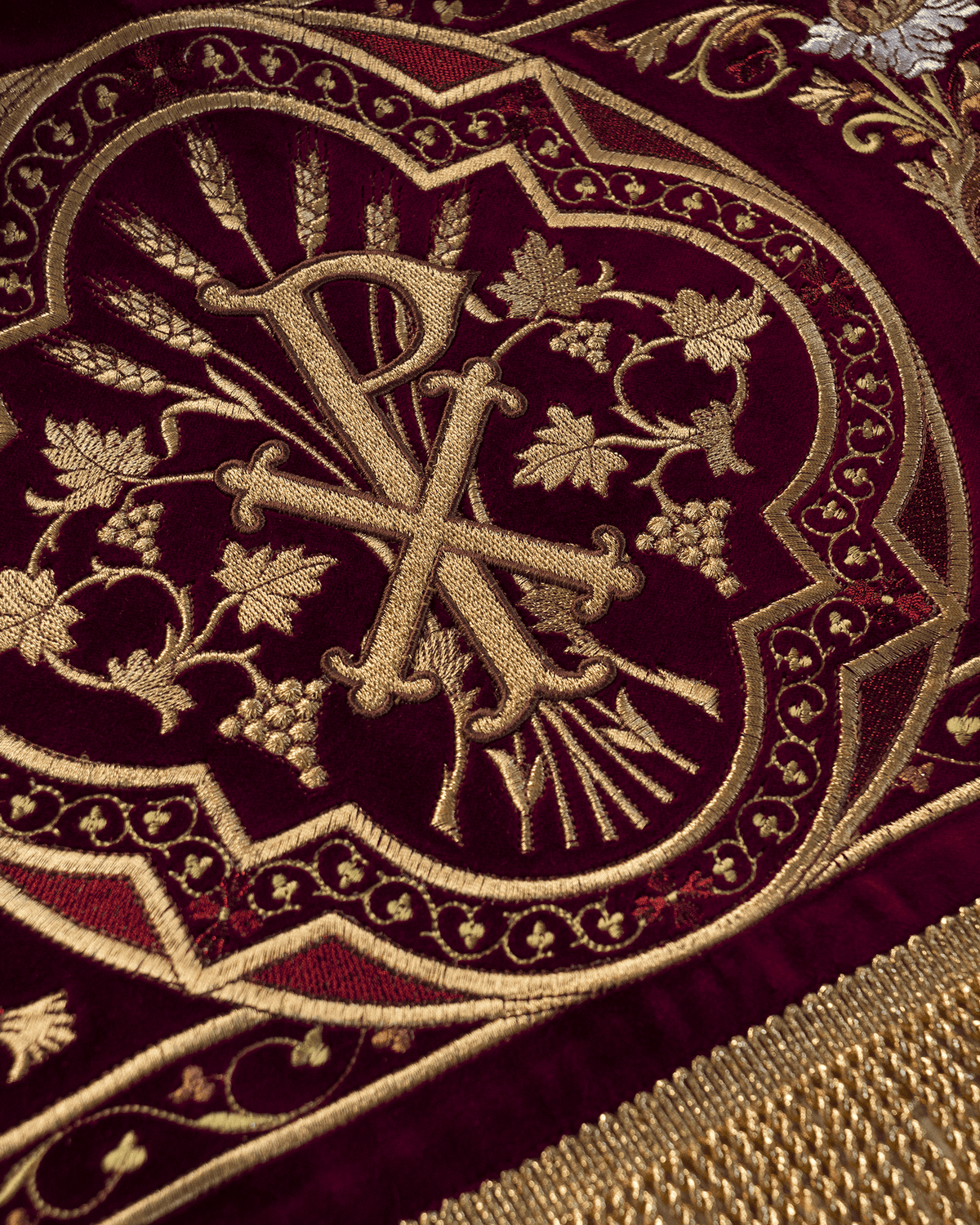 Baldachim Liturgiczny Aksamitny Haftowany Eucharystyczny - Na Procesje - SZATYLITURGICZNE.PL