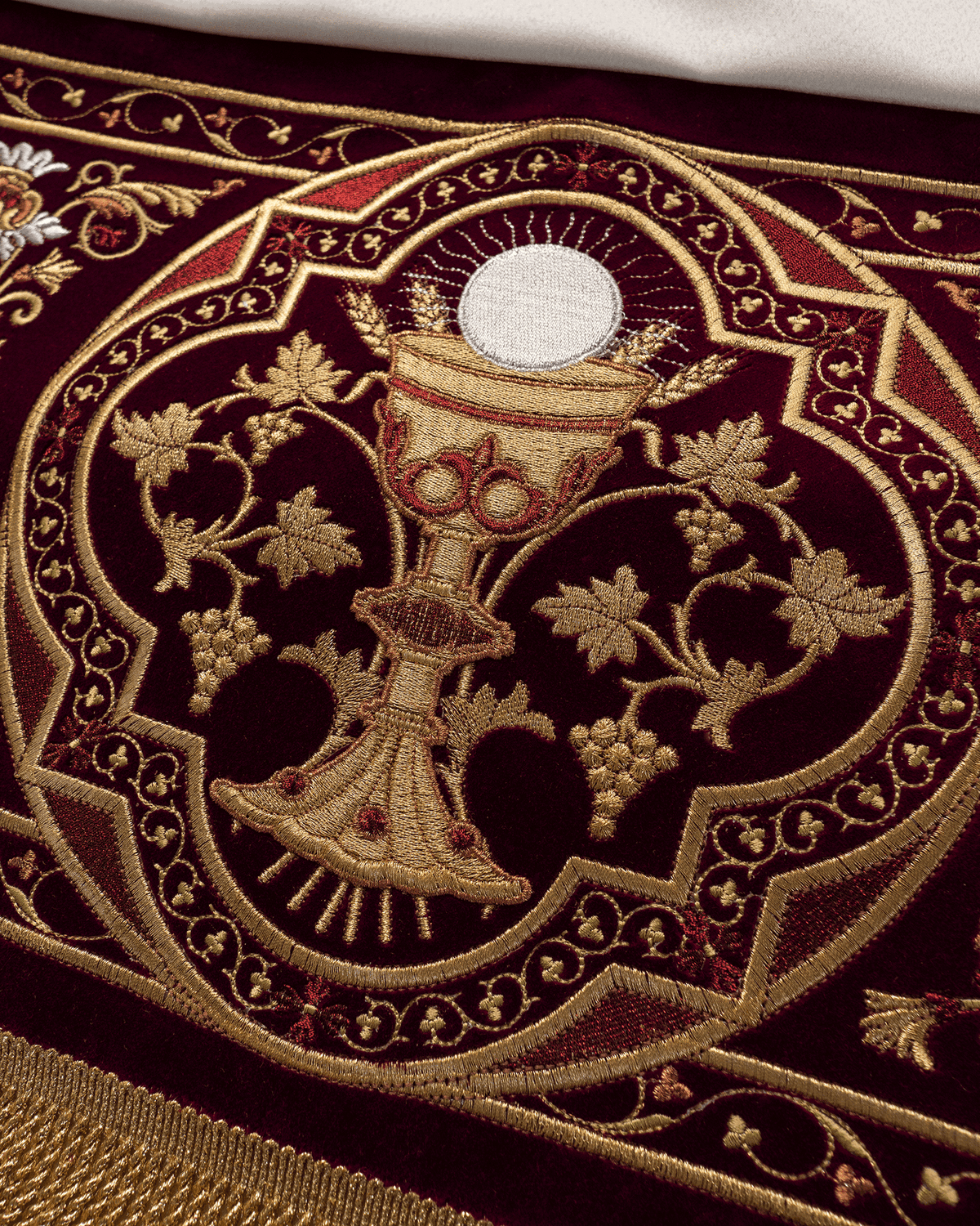 Baldachim Liturgiczny Aksamitny Haftowany Eucharystyczny - Na Procesje - SZATYLITURGICZNE.PL