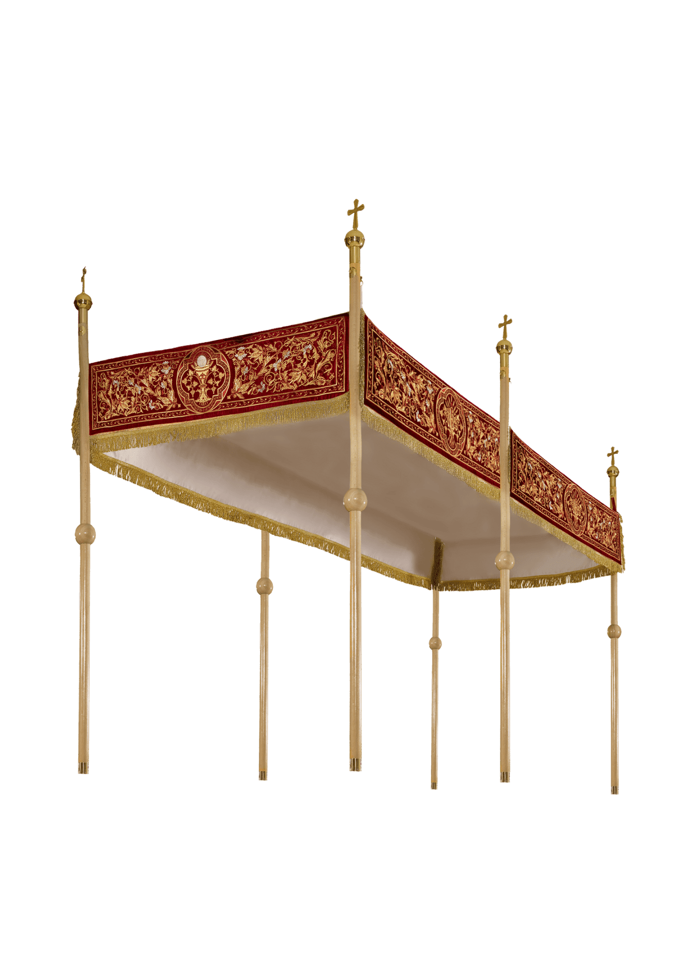 Baldachim Liturgiczny Aksamitny Haftowany Eucharystyczny - Na Procesje - SZATYLITURGICZNE.PL
