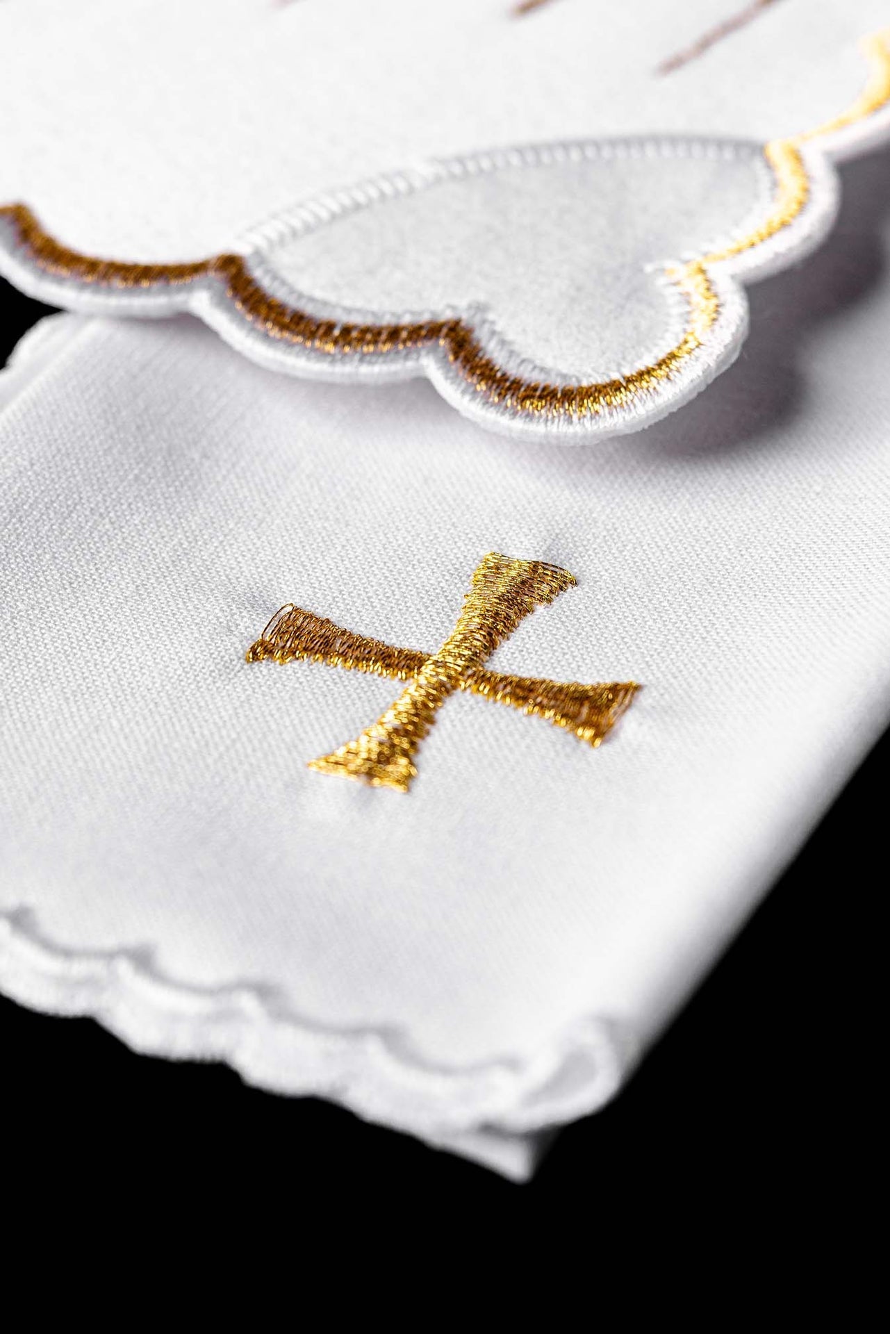 Bielizna Kielichowa Aksamitna Złoty Haft Boże Narodzenie - Komplet 4w1 - SZATYLITURGICZNE.PL