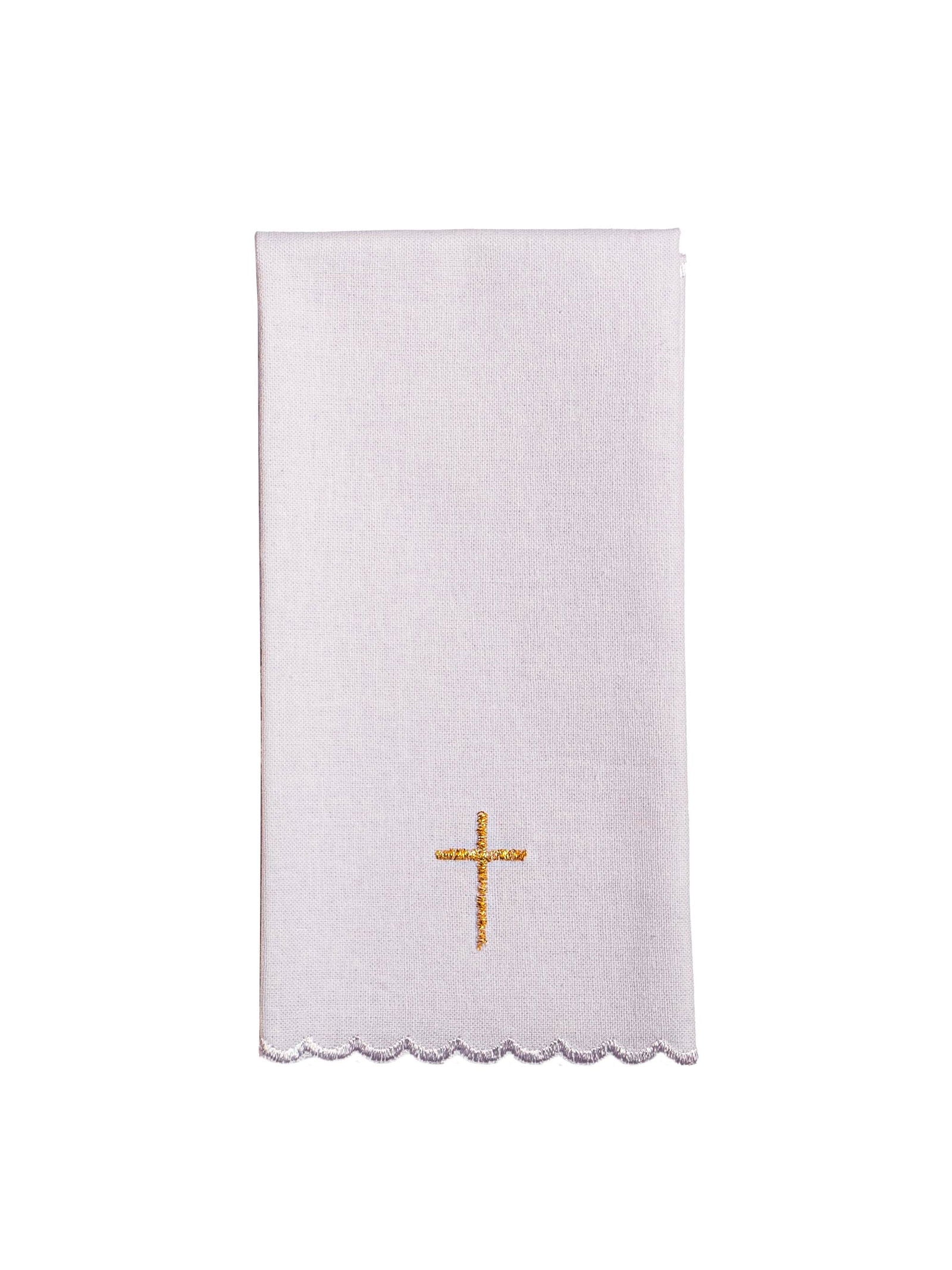 Komplet kielichowy haftowany Eucharystyczny z motywem krzyża