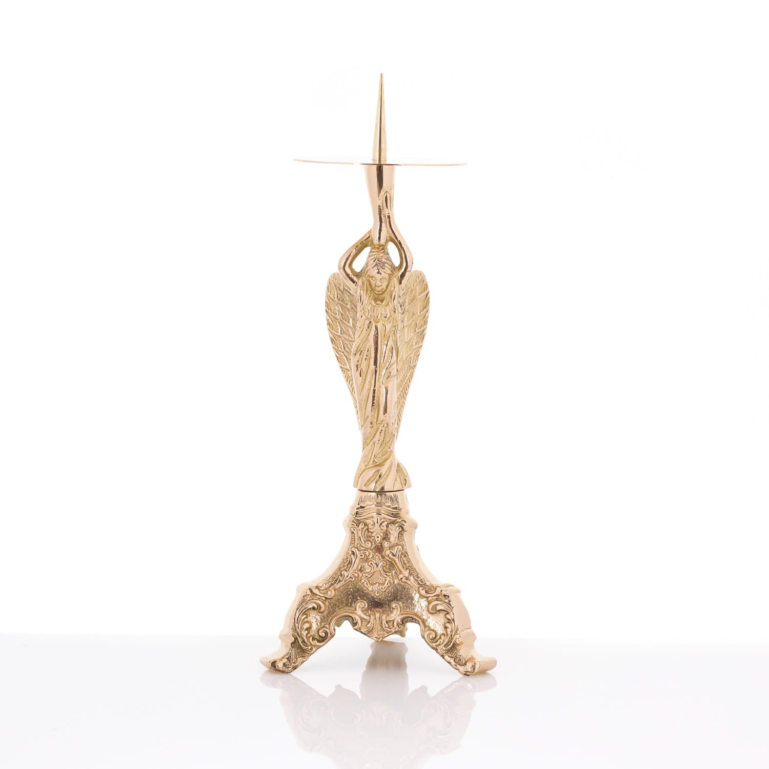 Lichtarz Kościelny Mosiężny 27cm - Anielica - SZATYLITURGICZNE.PL