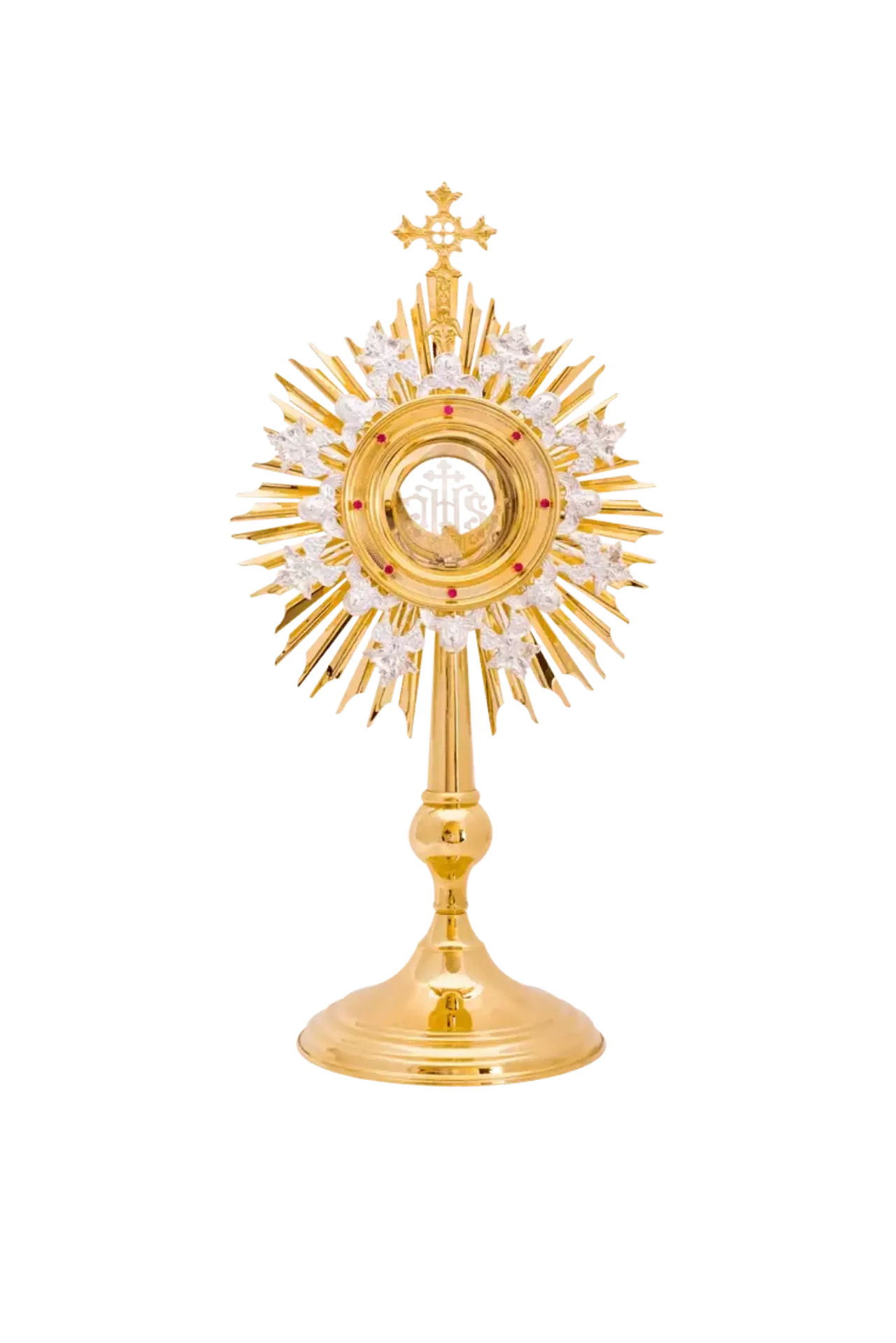 Monstrancja wykonana z Mosiądzu pozłacana - SZATYLITURGICZNE.PL