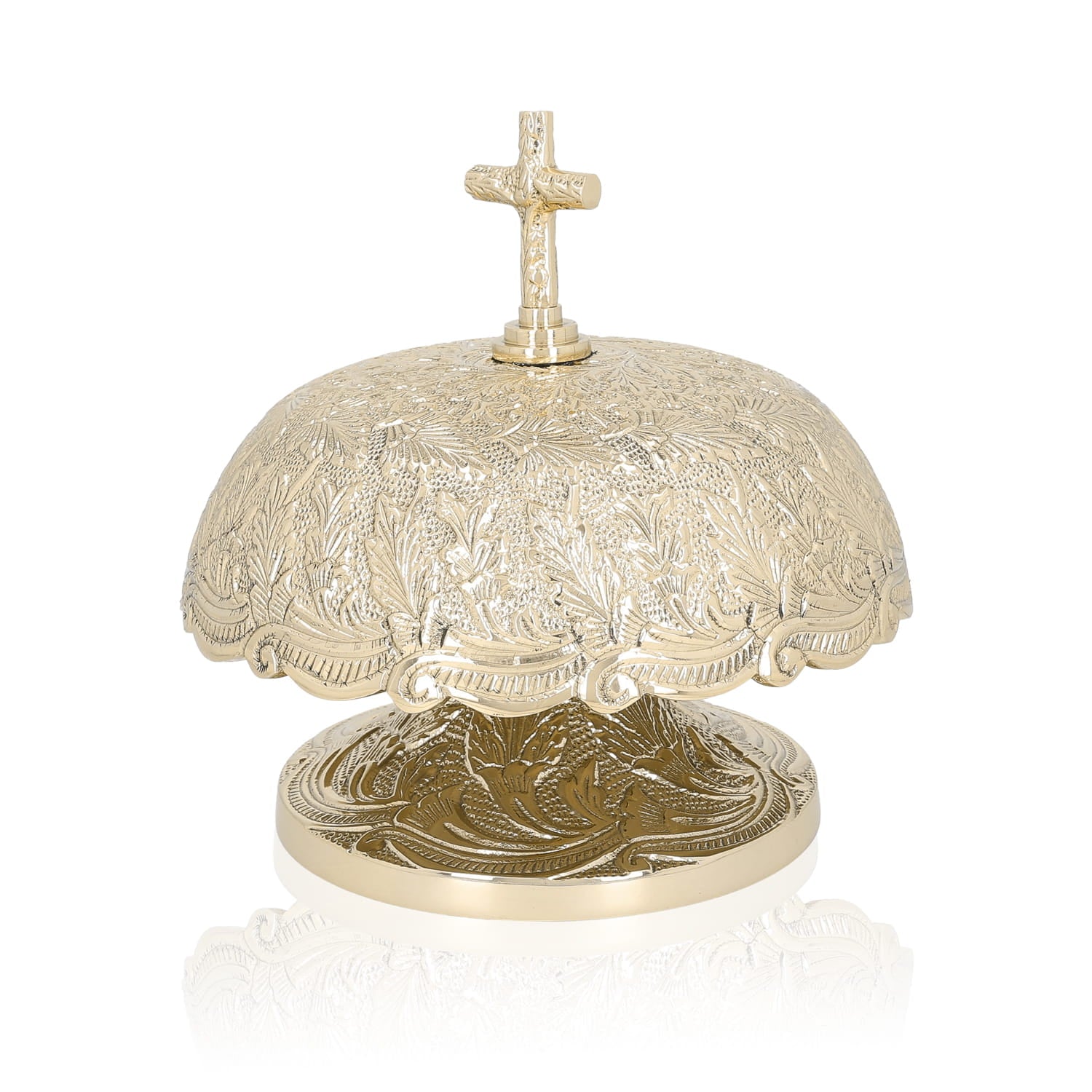 Mosiężny Gong Ścienny - Średnica 19 cm, Zestaw z Młotkiem - SZATYLITURGICZNE.PL