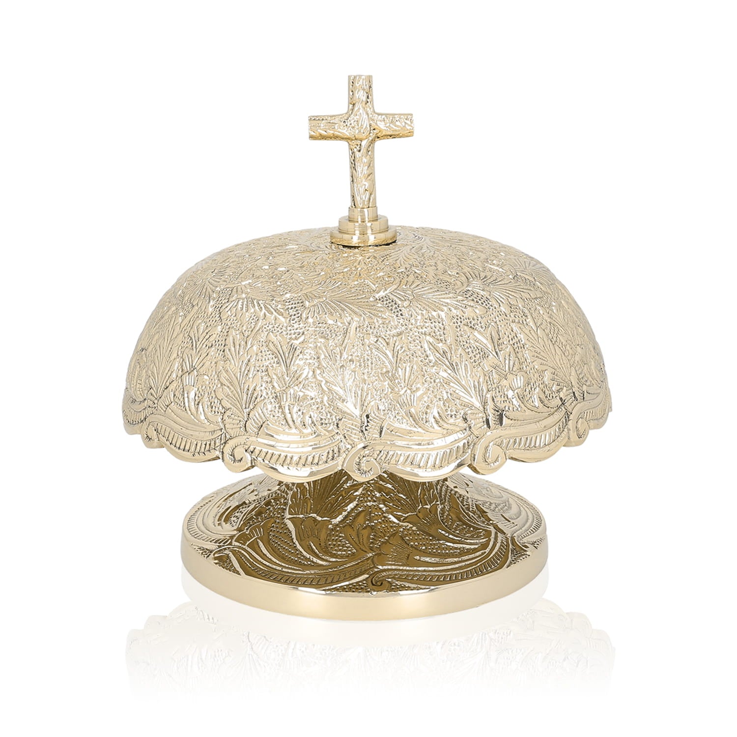 Mosiężny Gong Ścienny - Średnica 19 cm, Zestaw z Młotkiem - SZATYLITURGICZNE.PL