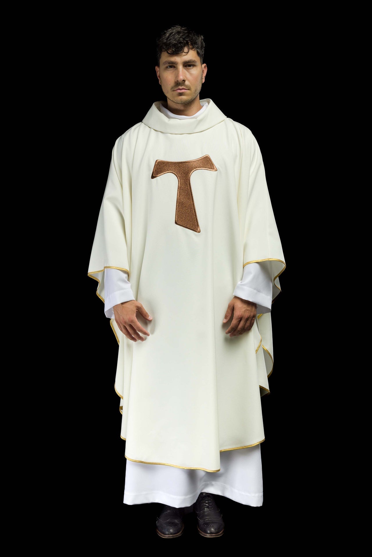 Ornat Franciszkański TAU z Golfem - Szaty Liturgiczne Haftina - SZATYLITURGICZNE.PL