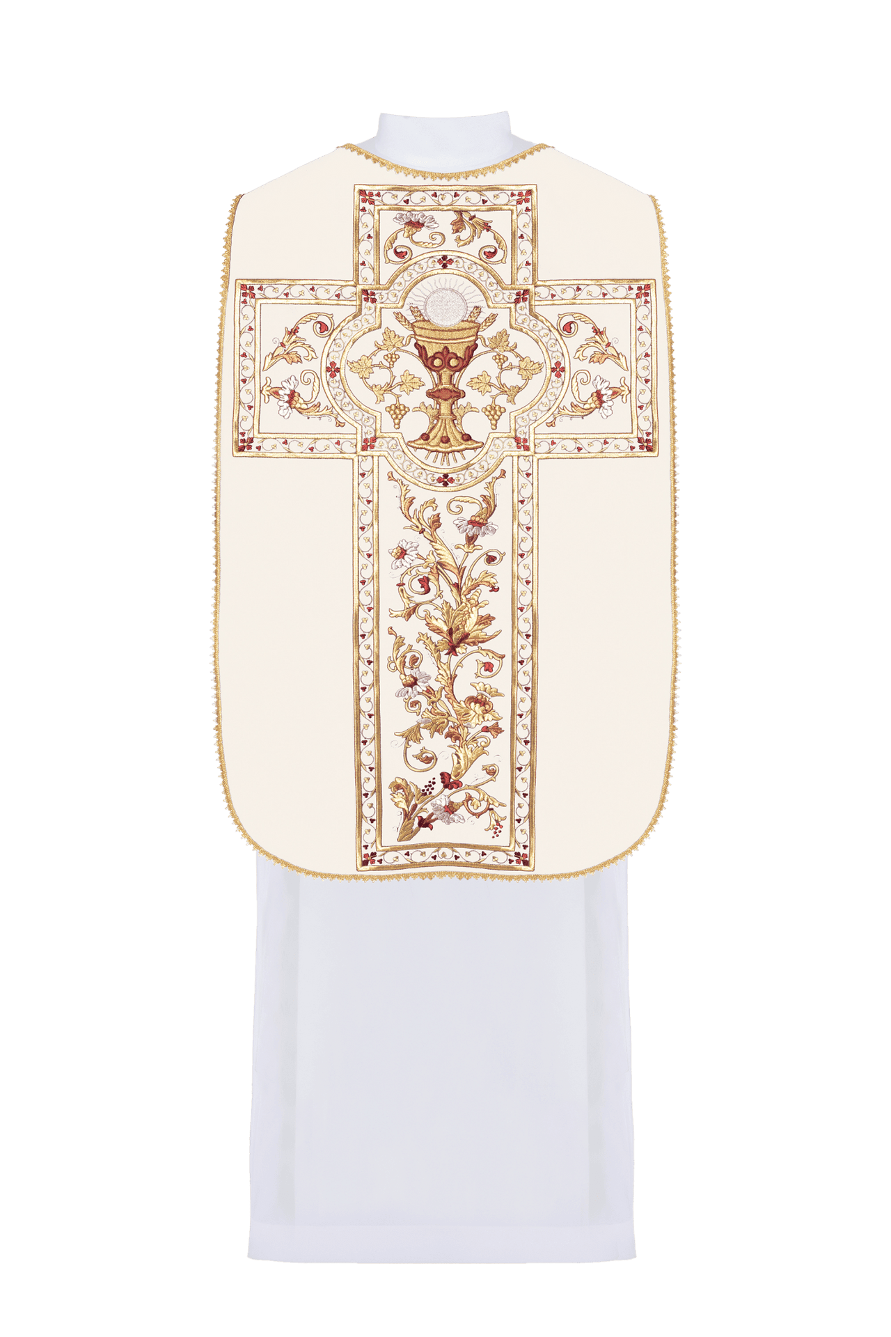 Ornat Rzymski z Kielichem Eucharystycznym - Haft Komputerowy - SZATYLITURGICZNE.PL