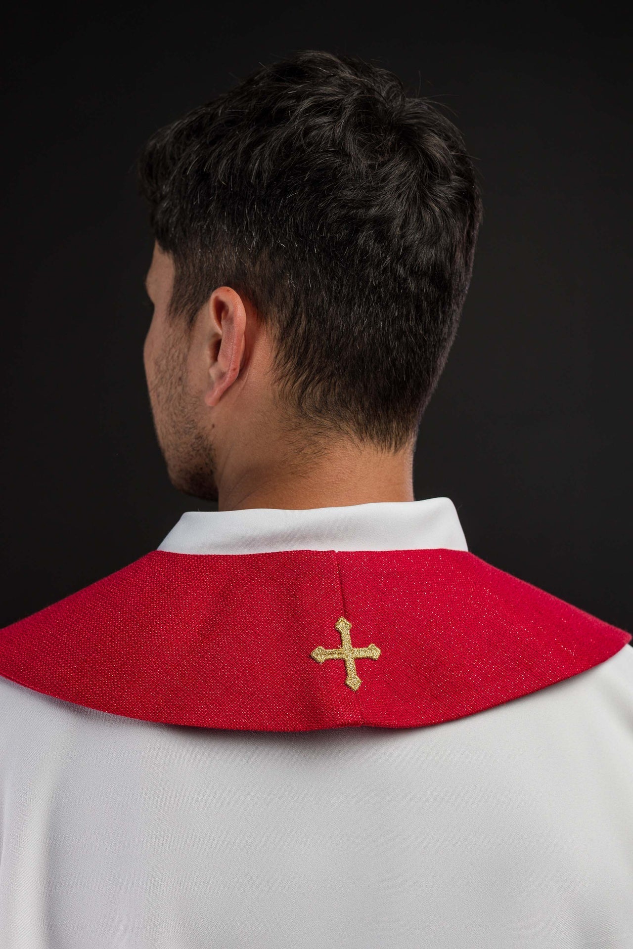 Stuła Kapłańska Haftowana Św. Florian - Elegancka Szata Liturgiczna - SZATYLITURGICZNE.PL