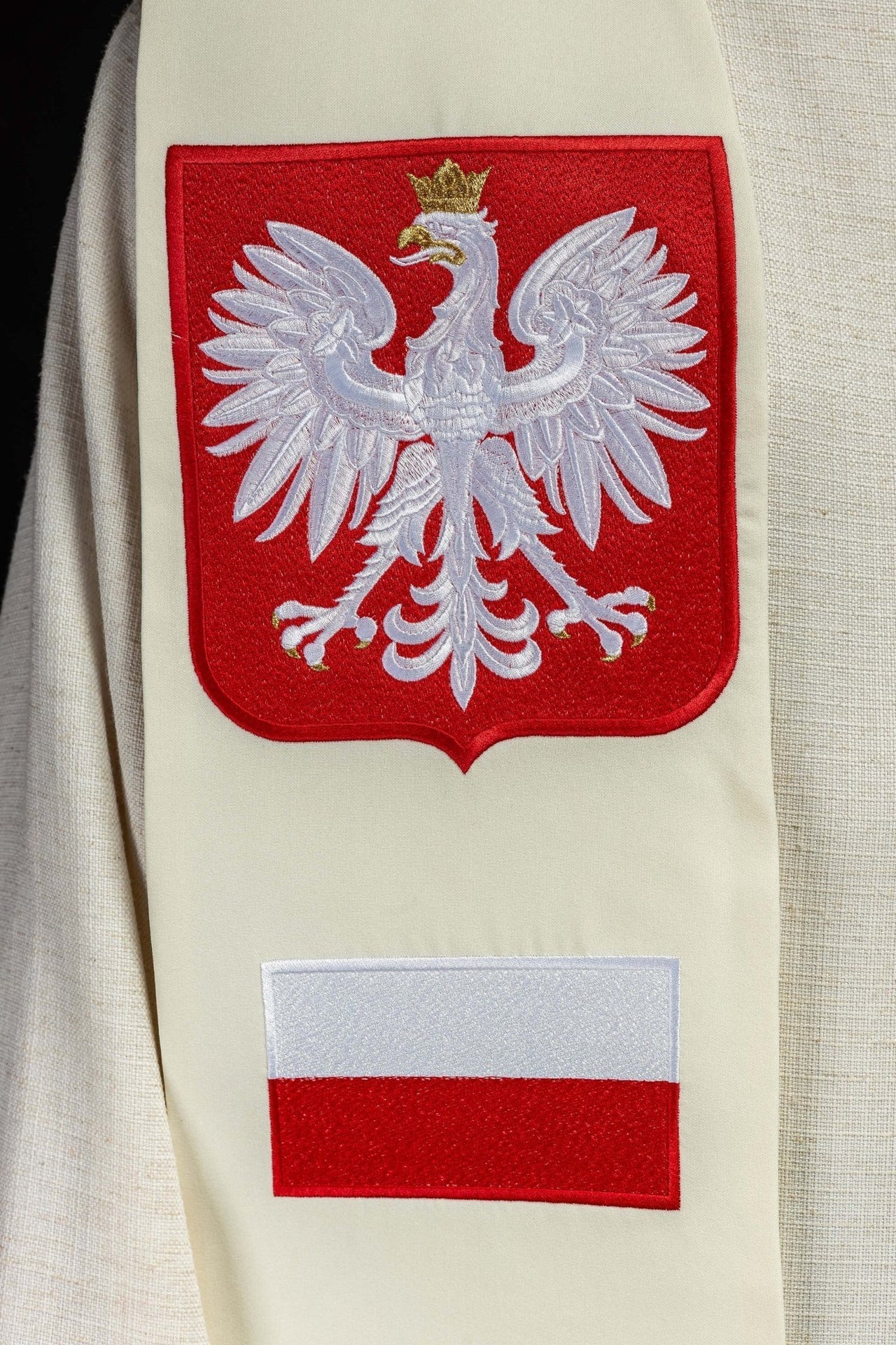 Stuła Maryjna Haftowana Matka Boska Częstochowska - Królowa Polski - SZATYLITURGICZNE.PL