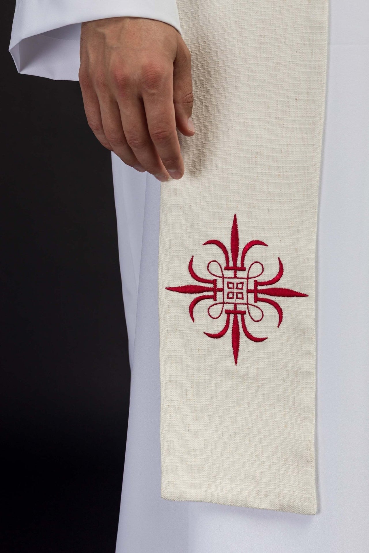 Stuła Wielkanocna Baranek Boży Haftowana - Szaty Liturgiczne - SZATYLITURGICZNE.PL