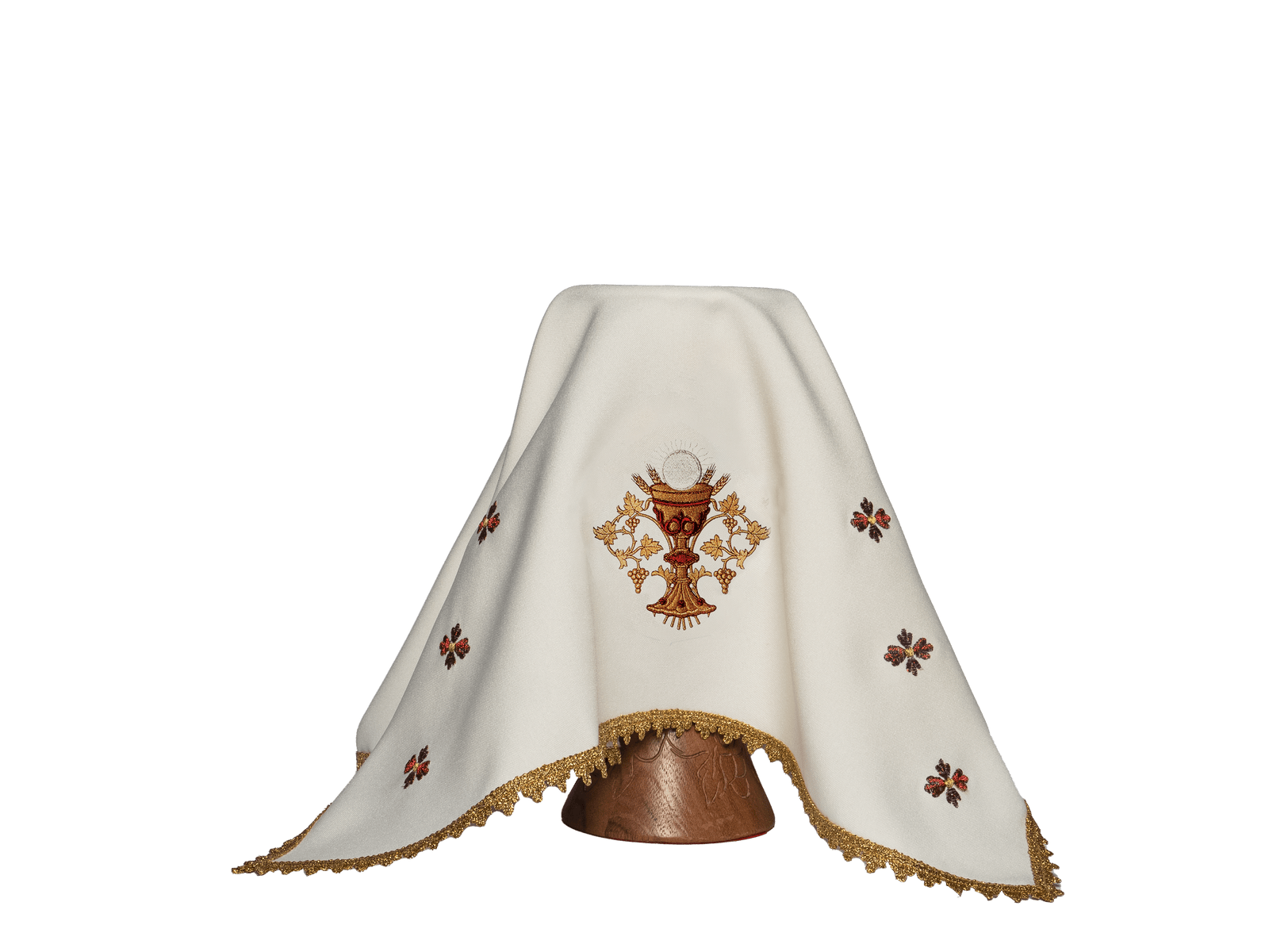 Welon Liturgiczny na Kielich Ecru z Haftem Eucharystycznym - SZATYLITURGICZNE.PL