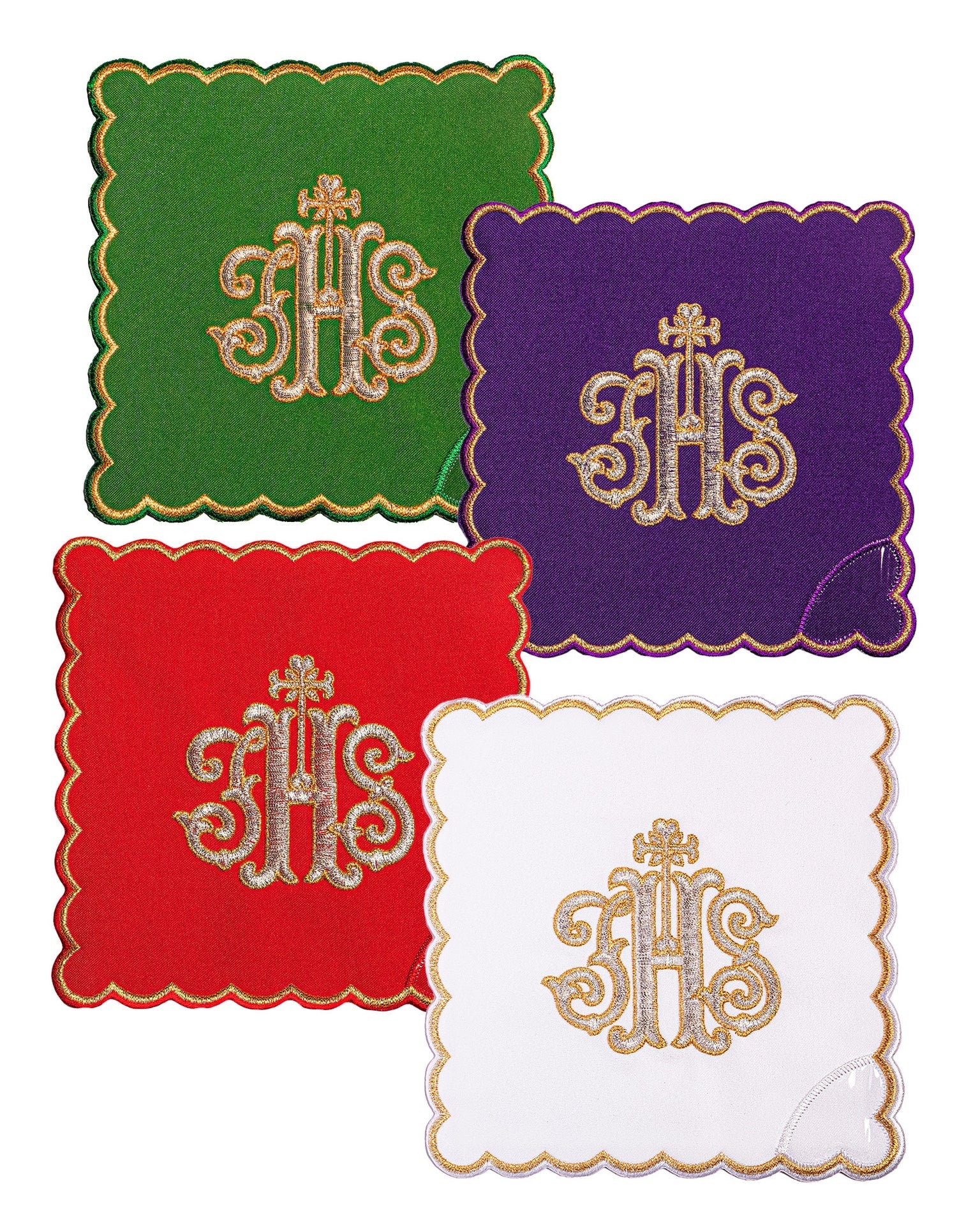 Zestaw Palek Liturgicznych IHS - 4 Kolory Eucharystyczne w Pudełku - SZATYLITURGICZNE.PL