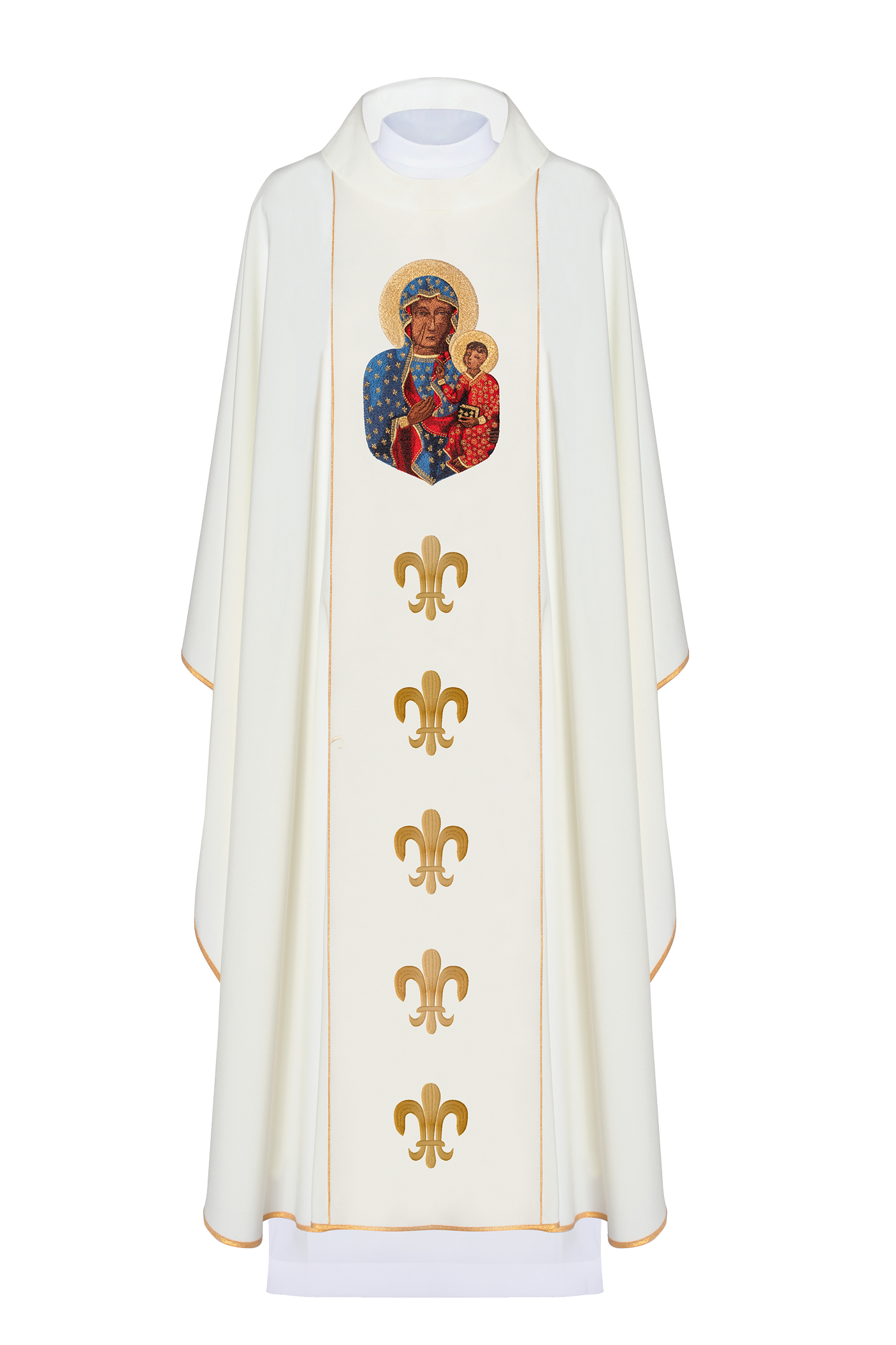 Ornat Matki Boskiej Częstochowskiej w kolorze ecru - ORNATY.PL