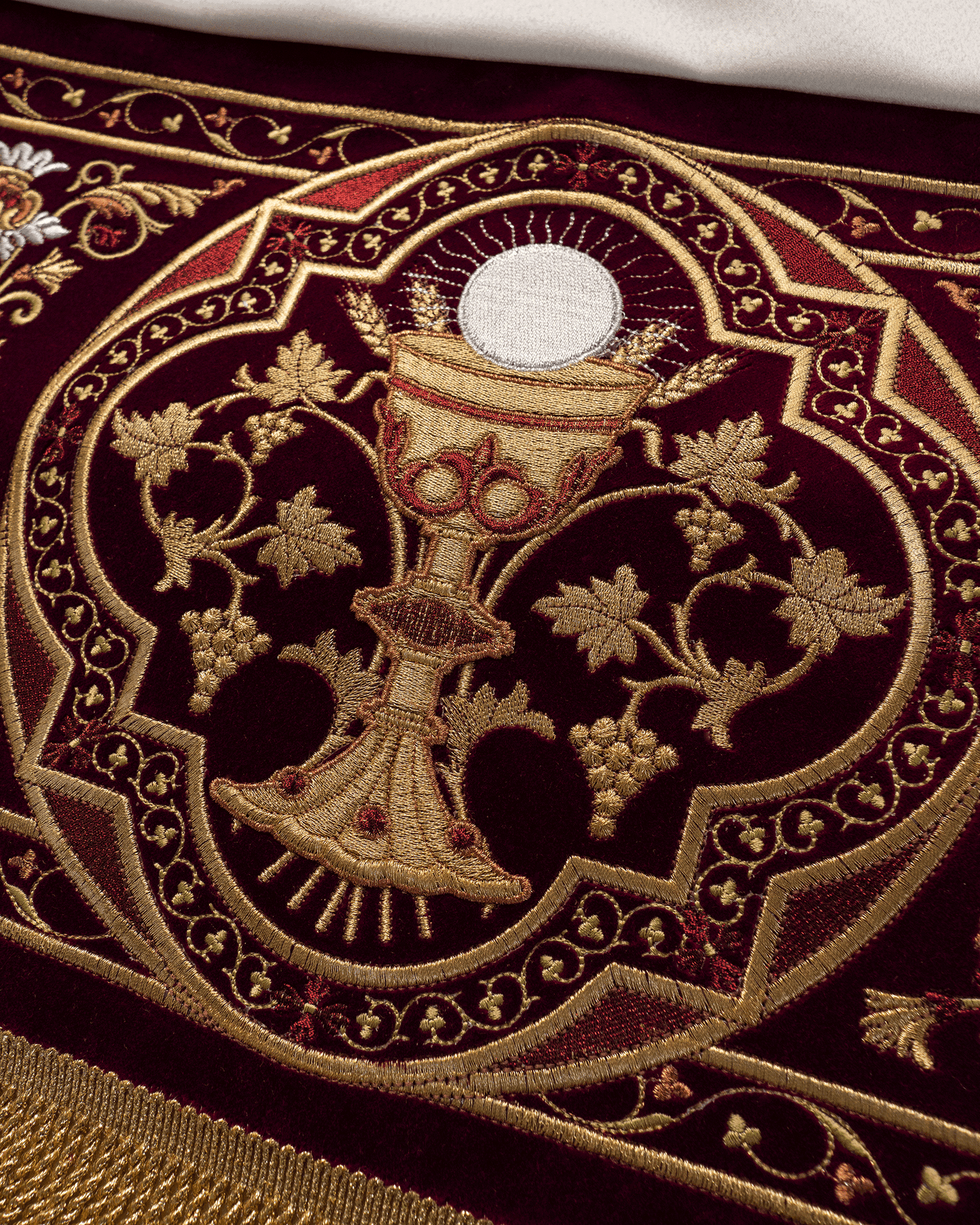 Baldachim Liturgiczny Aksamitny Haftowany Eucharystyczny - Na Procesje - SZATYLITURGICZNE.PL