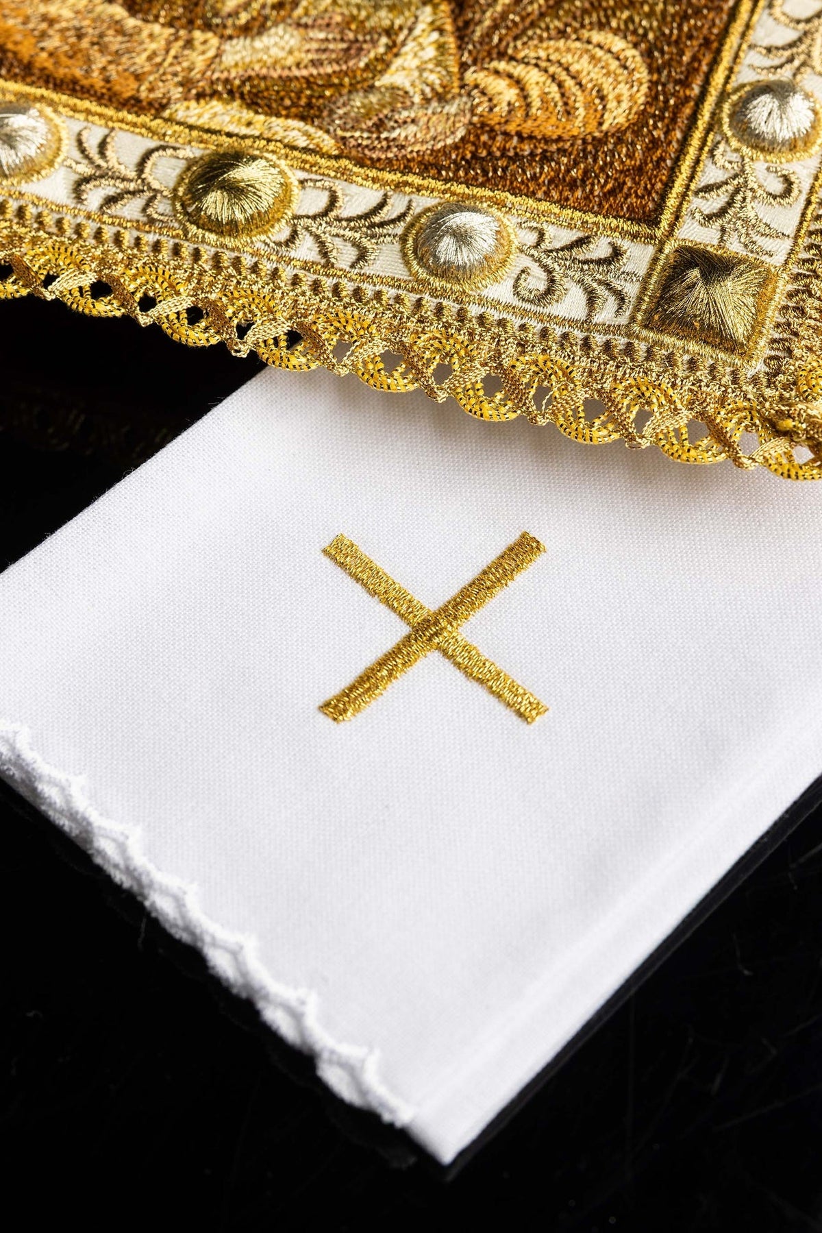 Bielizna Kielichowa Bożonarodzeniowa Święta Rodzina - Komplet 4 el. - SZATYLITURGICZNE.PL