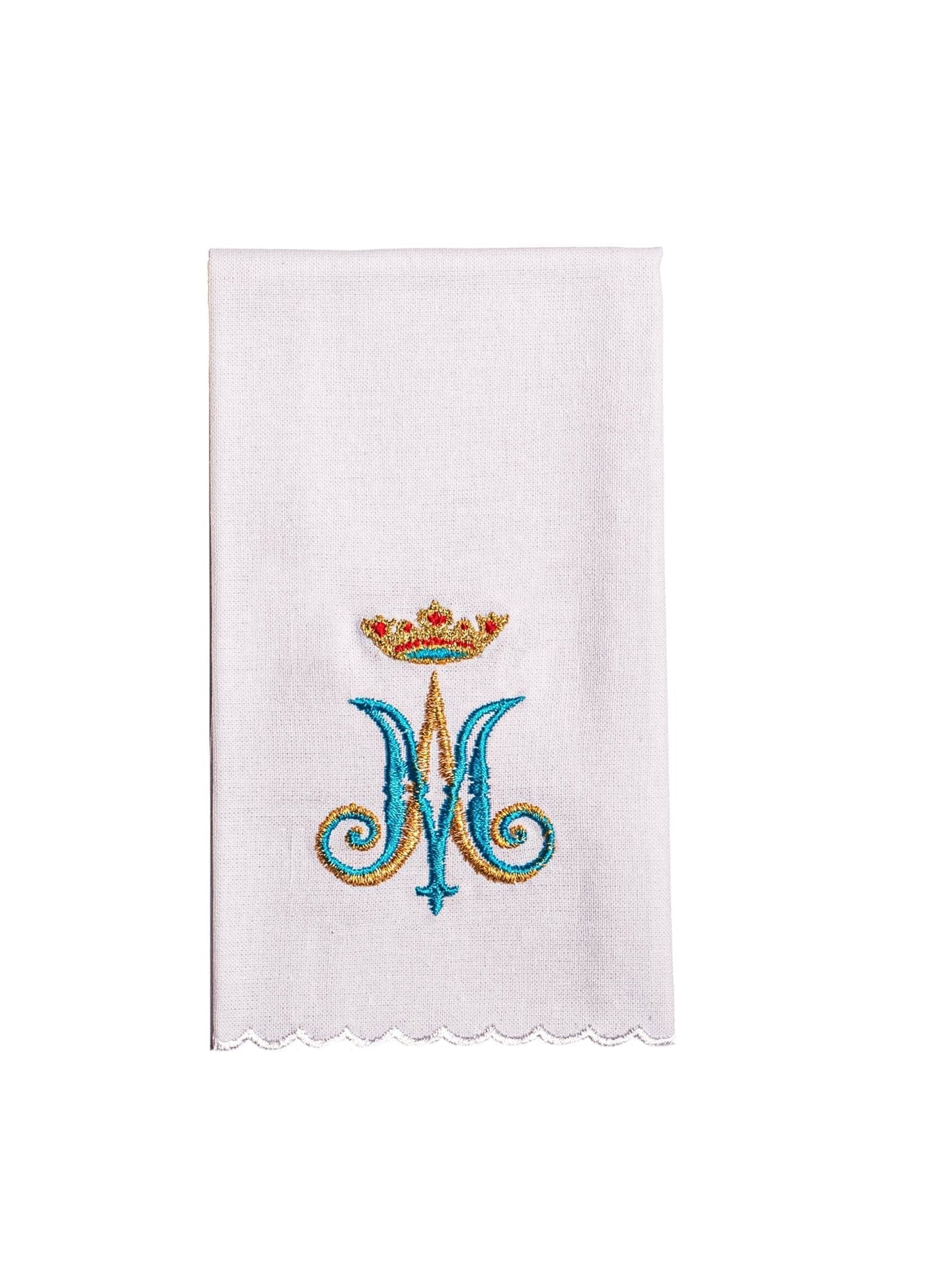 Bielizna Kielichowa Haftowana Maryjnie - Komplet Liturgiczny - SZATYLITURGICZNE.PL