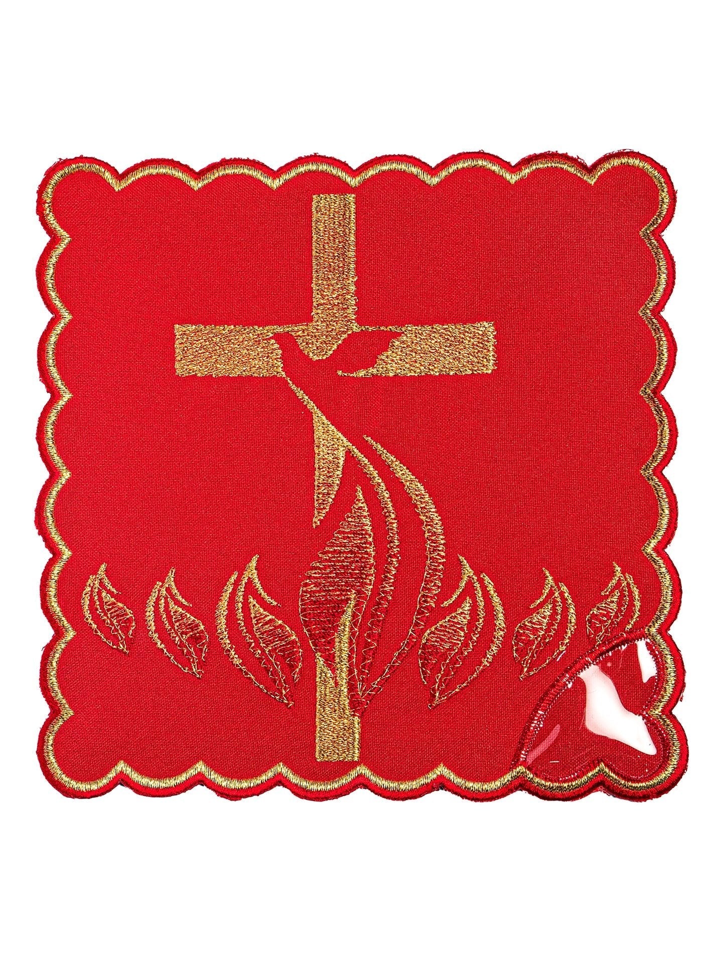 Bielizna Kielichowa Lniana Haft Duch Święty - Komplet 4 Elementy - SZATYLITURGICZNE.PL