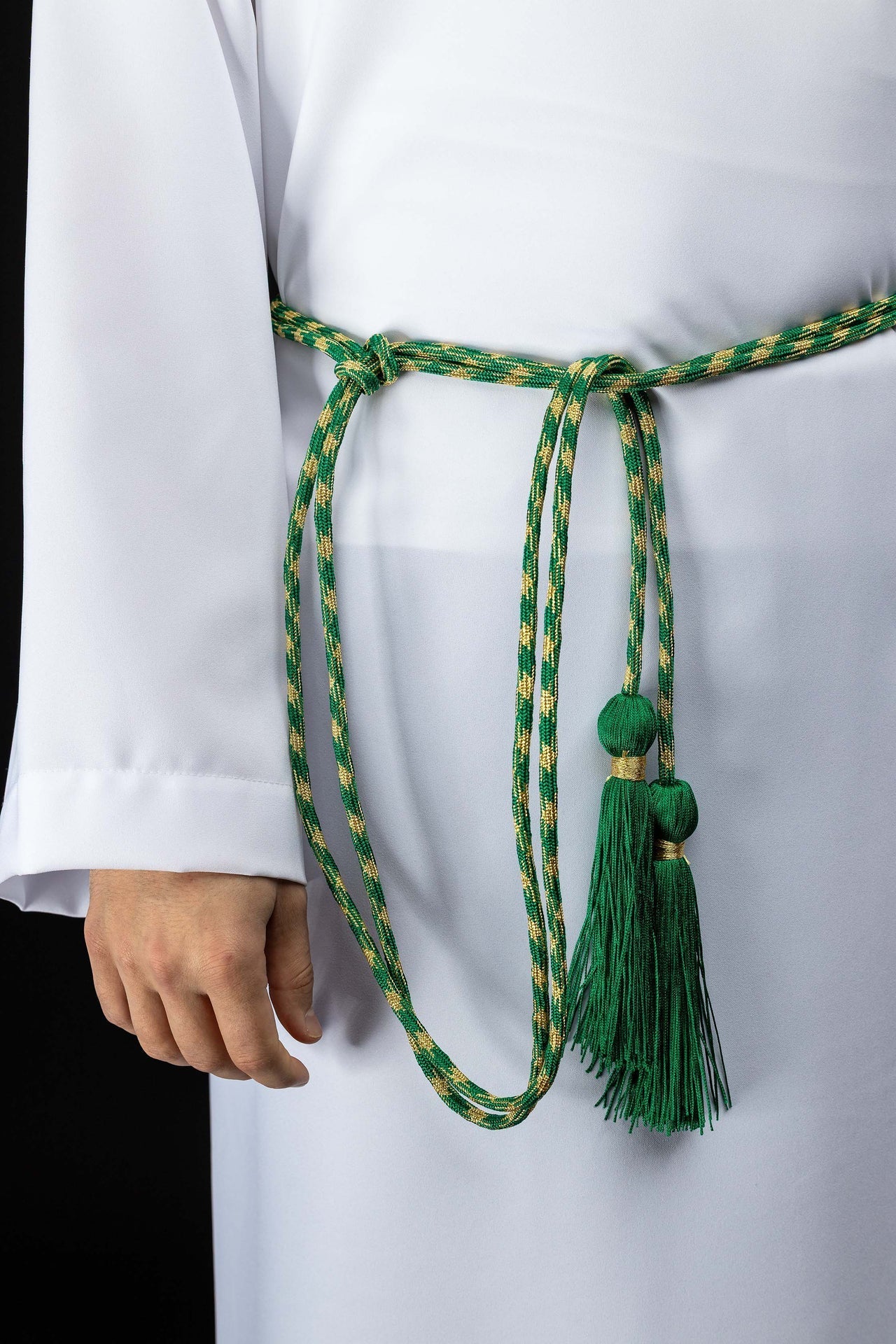Cingulum liturgiczne zielono - złote - SZATYLITURGICZNE.PL
