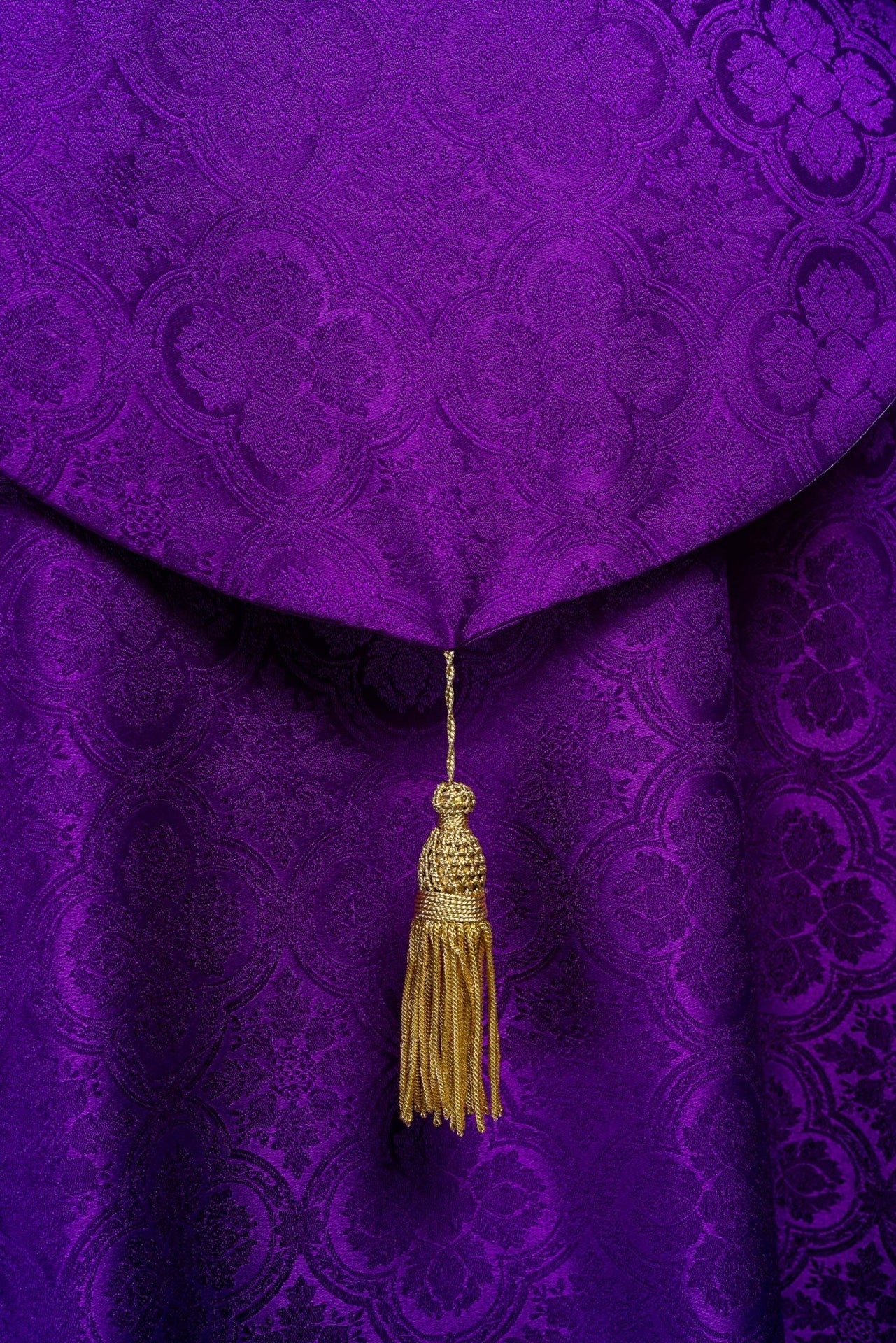 Kapa Liturgiczna Żakard Fioletowy - Wielki Post i Adwent - SZATYLITURGICZNE.PL