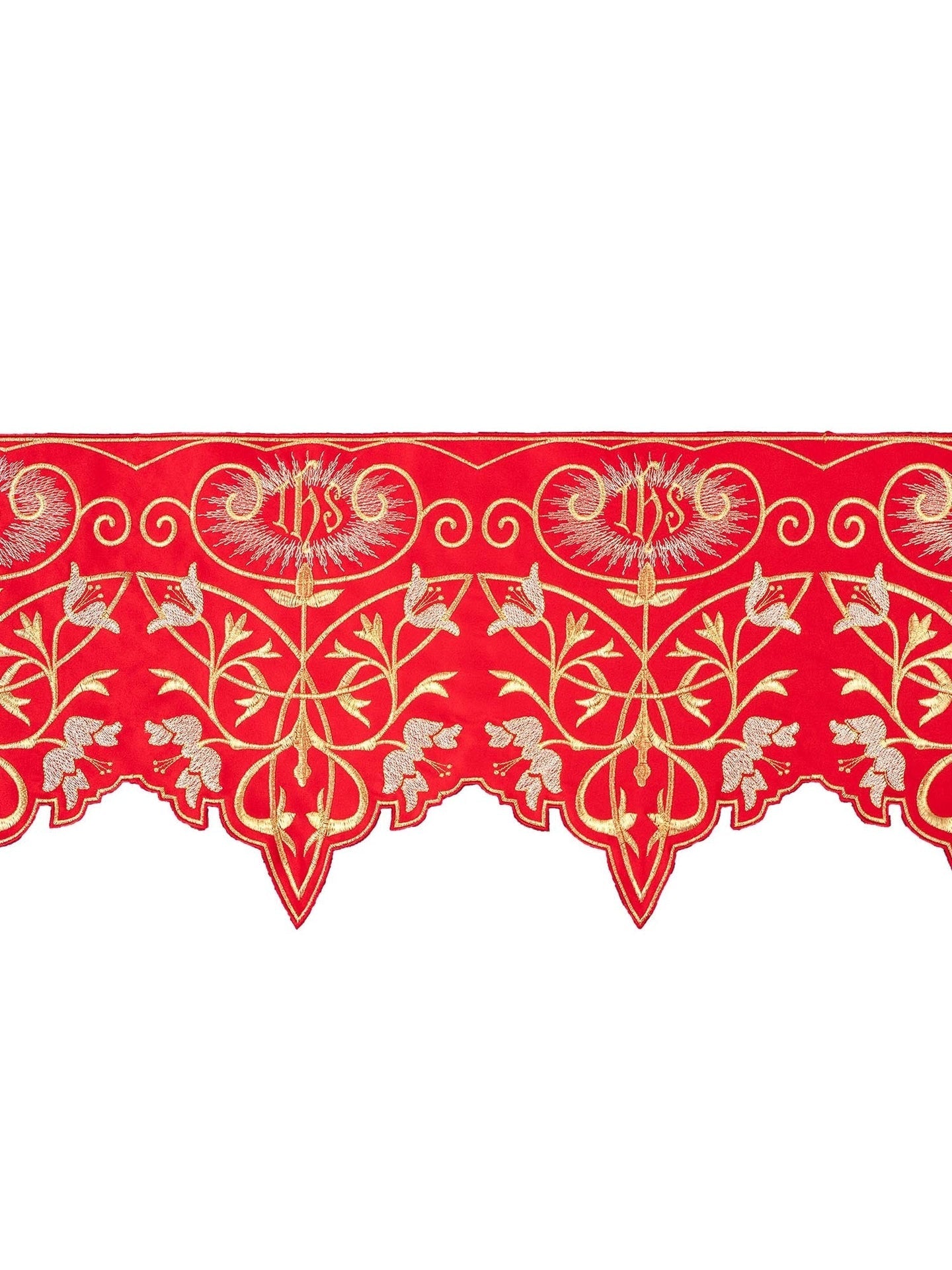 Metraż z monogramem IHS w kolorze czerwonym - SZATYLITURGICZNE.PL