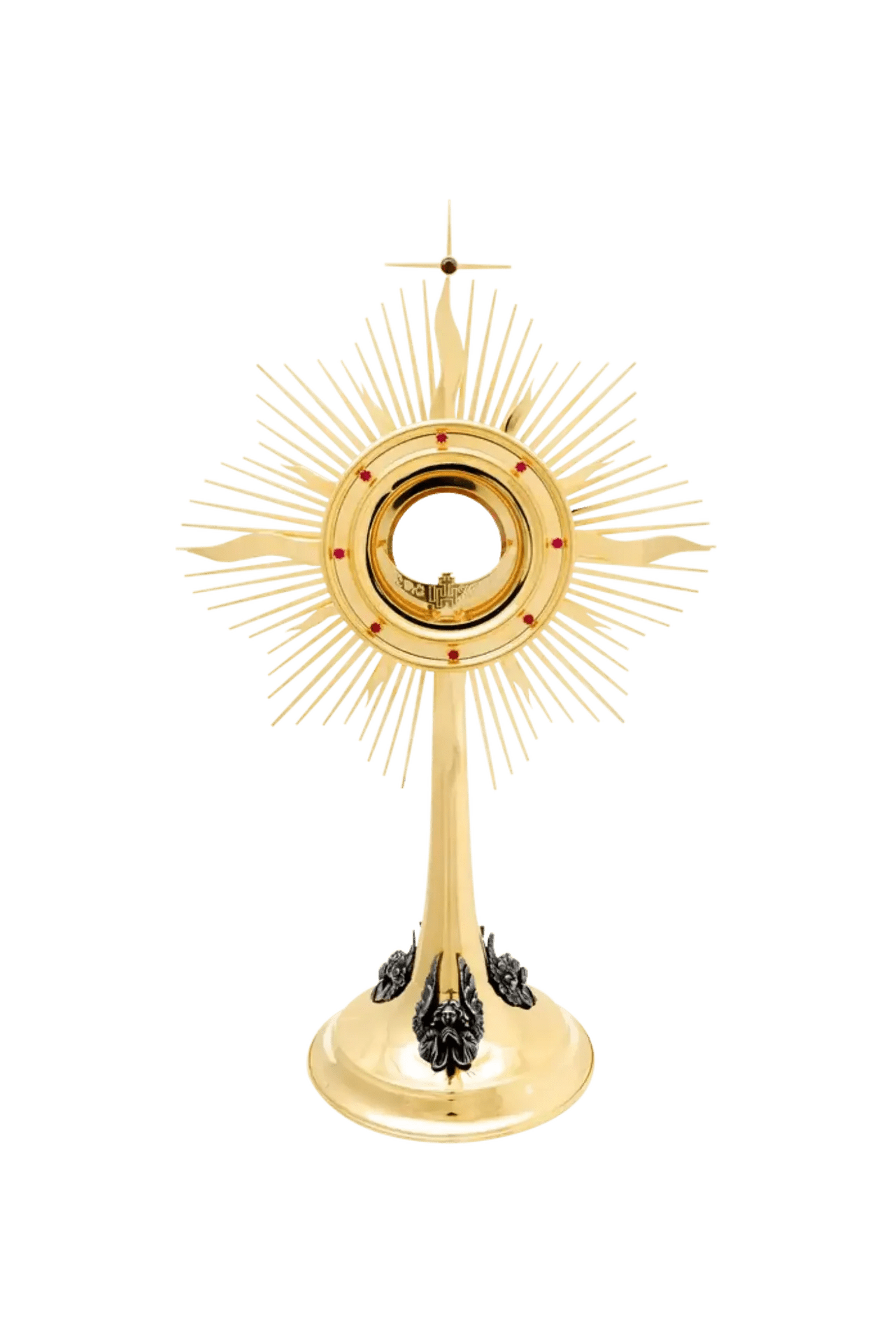 Monstrancja wykonana z Mosiądzu pozłacana - SZATYLITURGICZNE.PL