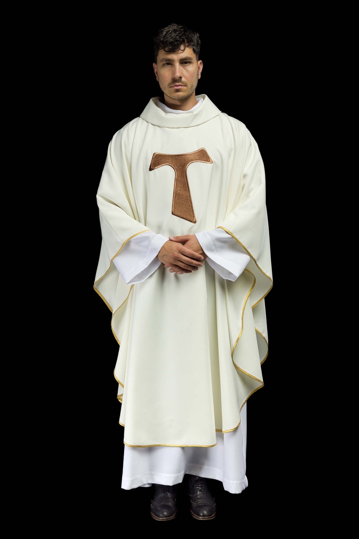 Ornat Franciszkański TAU z Golfem - Szaty Liturgiczne Haftina - SZATYLITURGICZNE.PL