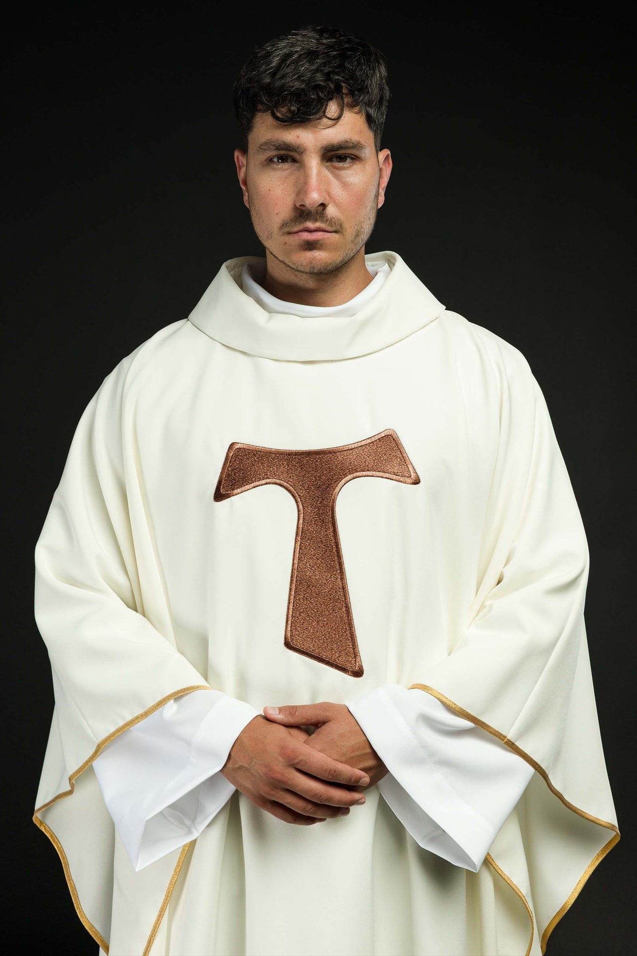 Ornat Franciszkański TAU z Golfem - Szaty Liturgiczne Haftina - SZATYLITURGICZNE.PL