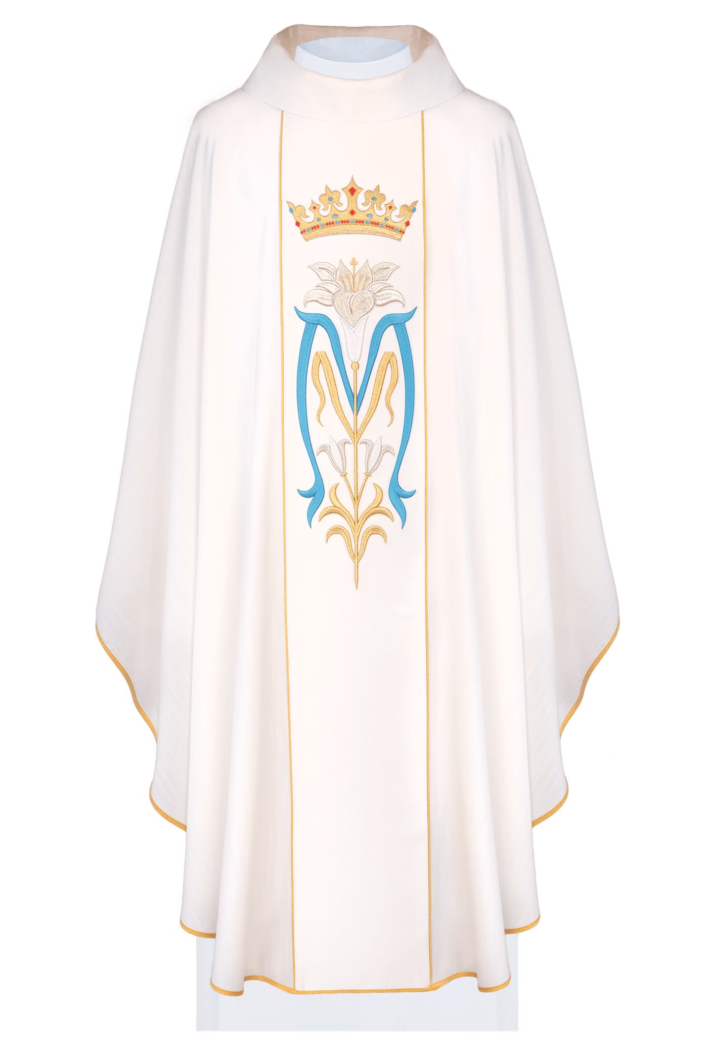 Ornat liturgiczny z haftowaną koroną Matki Bożej - ORNATY.PL