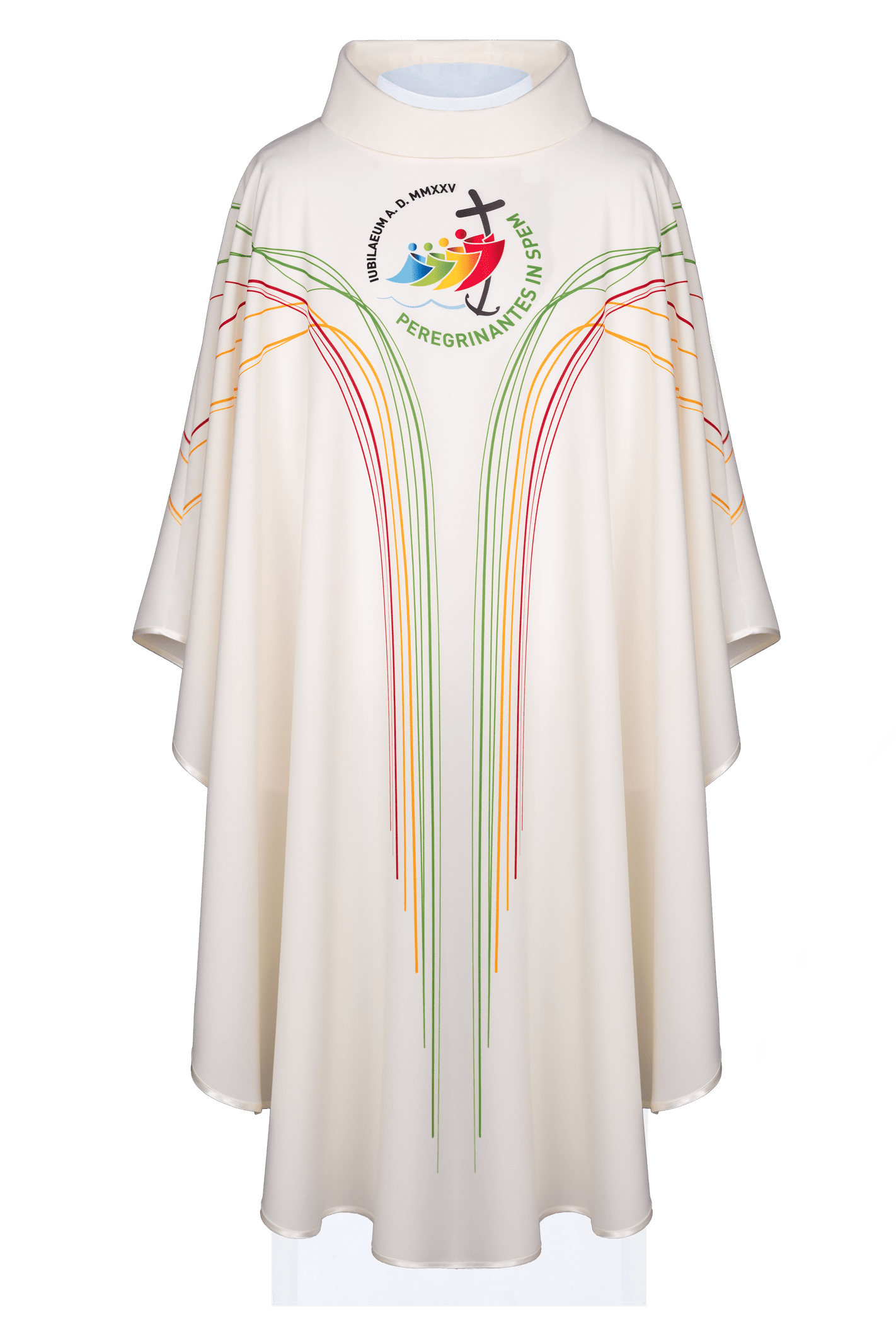 Ornat liturgiczny ecru z logo Jubileusz Rzym 2025