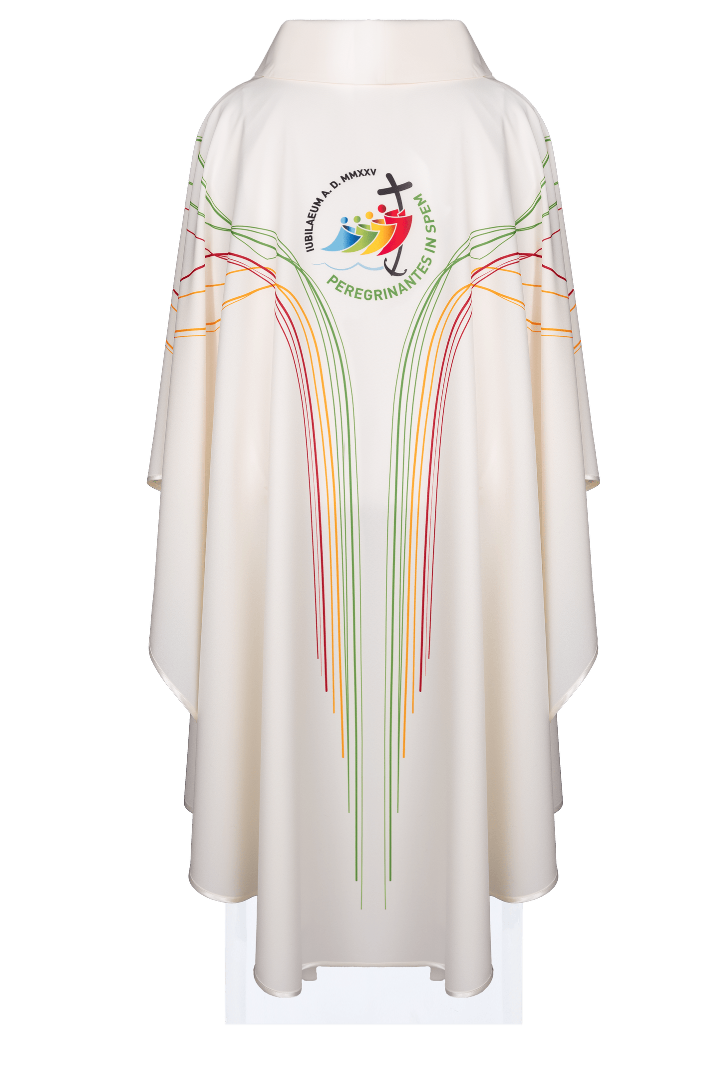 Ornat liturgiczny ecru z logo Jubileusz Rzym 2025