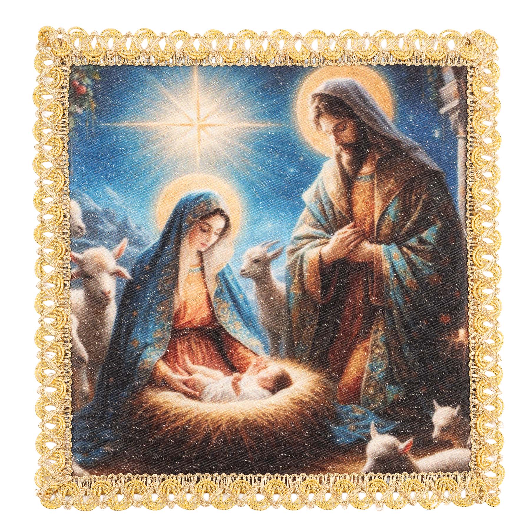 Palka Bożonarodzeniowa z wizerunkiem Świętej Rodziny - SZATYLITURGICZNE.PL
