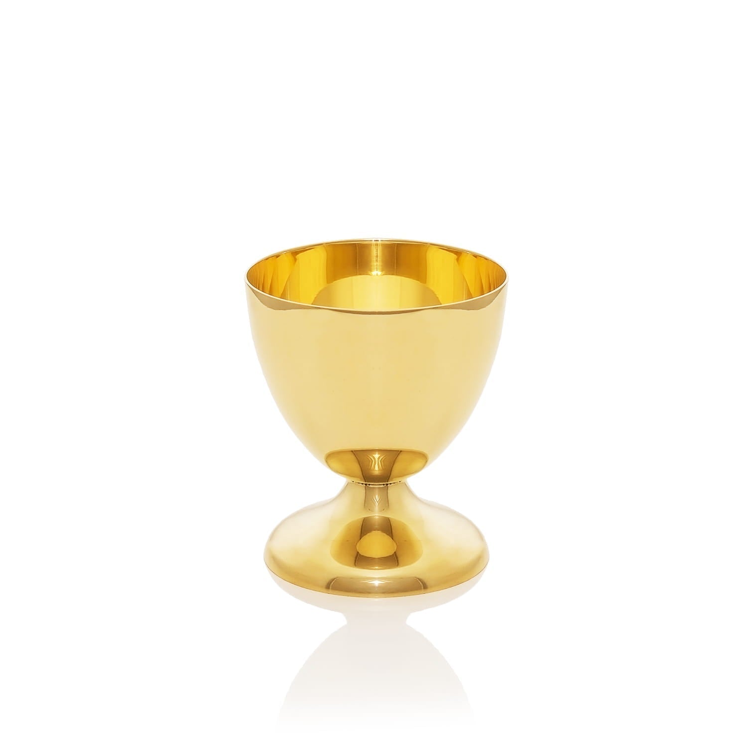 Pozłacany Kielich Mszalny z Mosiądzu - Klasyczny Wzór - SZATYLITURGICZNE.PL