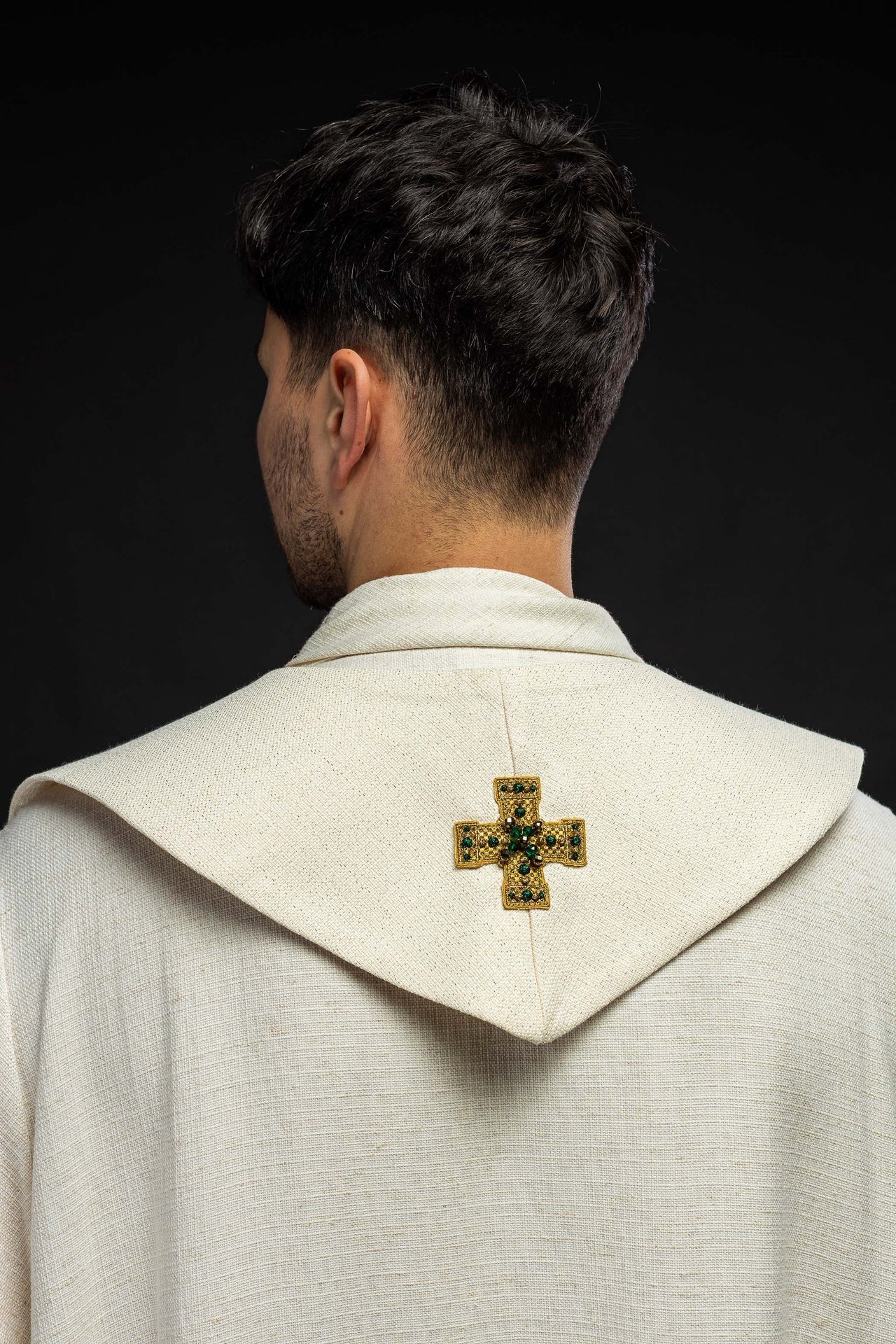 Ręcznie Robiona Stuła z Kamieniami i Złotą Nicią - Handmade 2013 - SZATYLITURGICZNE.PL
