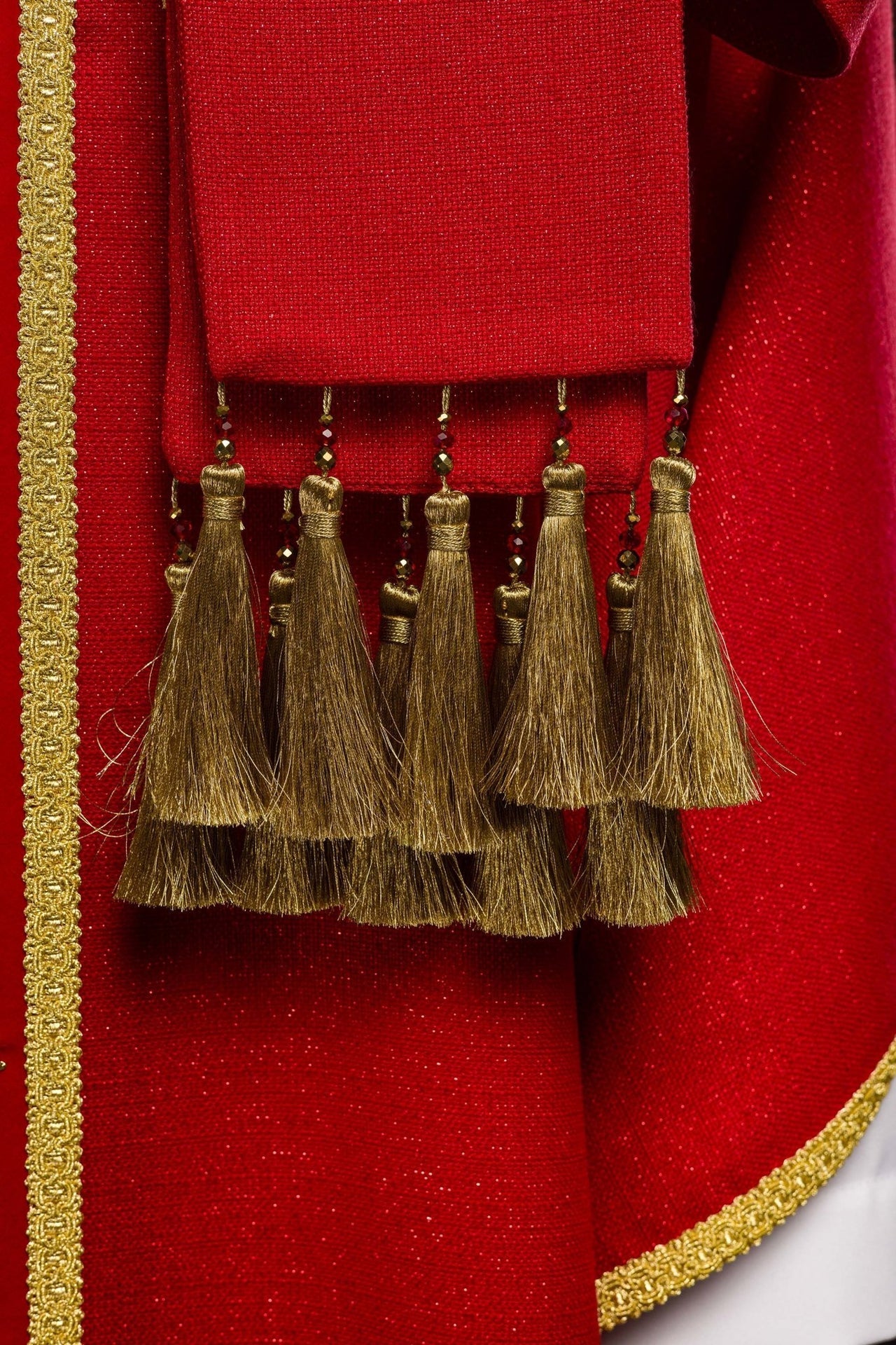 Ręcznie Robiony Ornat z Kamieniami Naturalnymi - Handmade 7001 - SZATYLITURGICZNE.PL