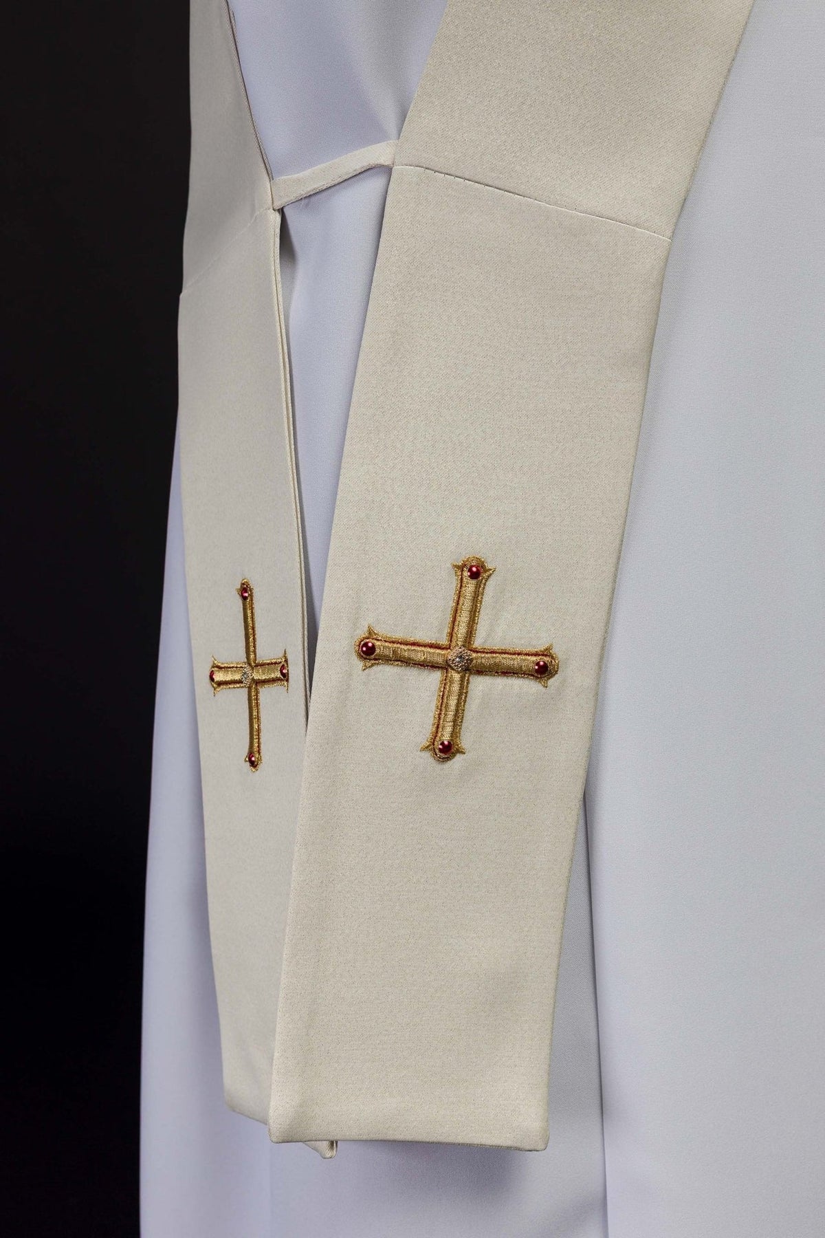 Stuła Diakońska Haftowana Krzyżem - Elegancka Liturgia LE/2210 - SZATYLITURGICZNE.PL