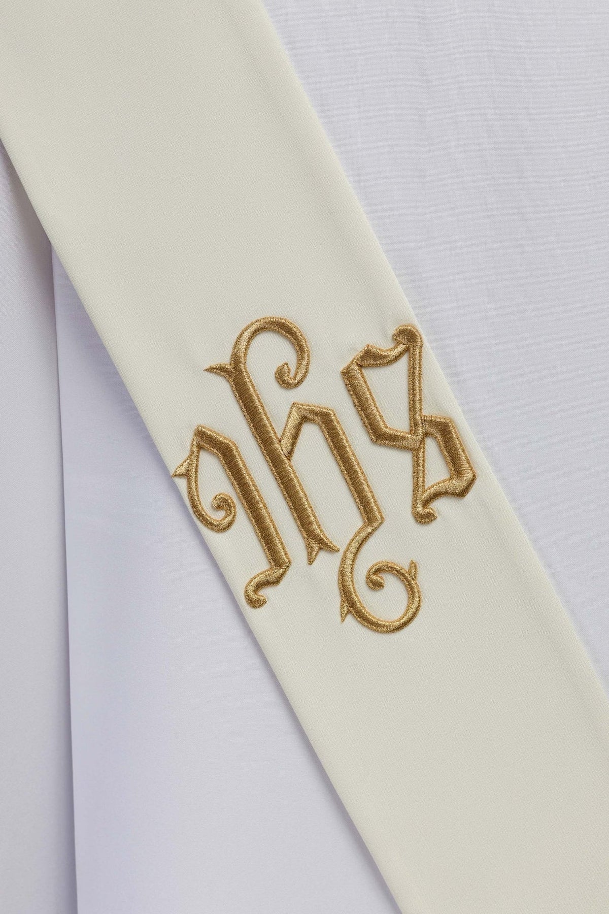 Stuła Diakońska IHS Haftowana - Elegancka Szata Liturgiczna - SZATYLITURGICZNE.PL