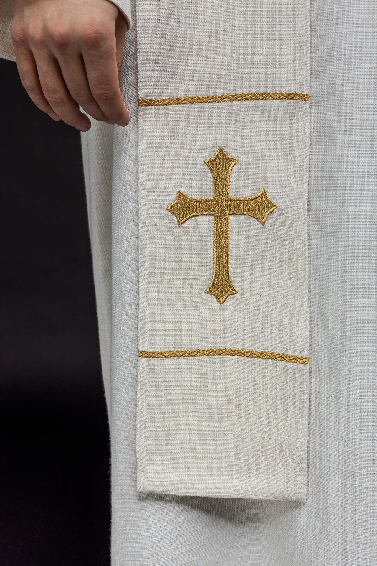 Stuła Kapłańska Haftowana Jezus Miłosierny - Polska Produkcja - SZATYLITURGICZNE.PL