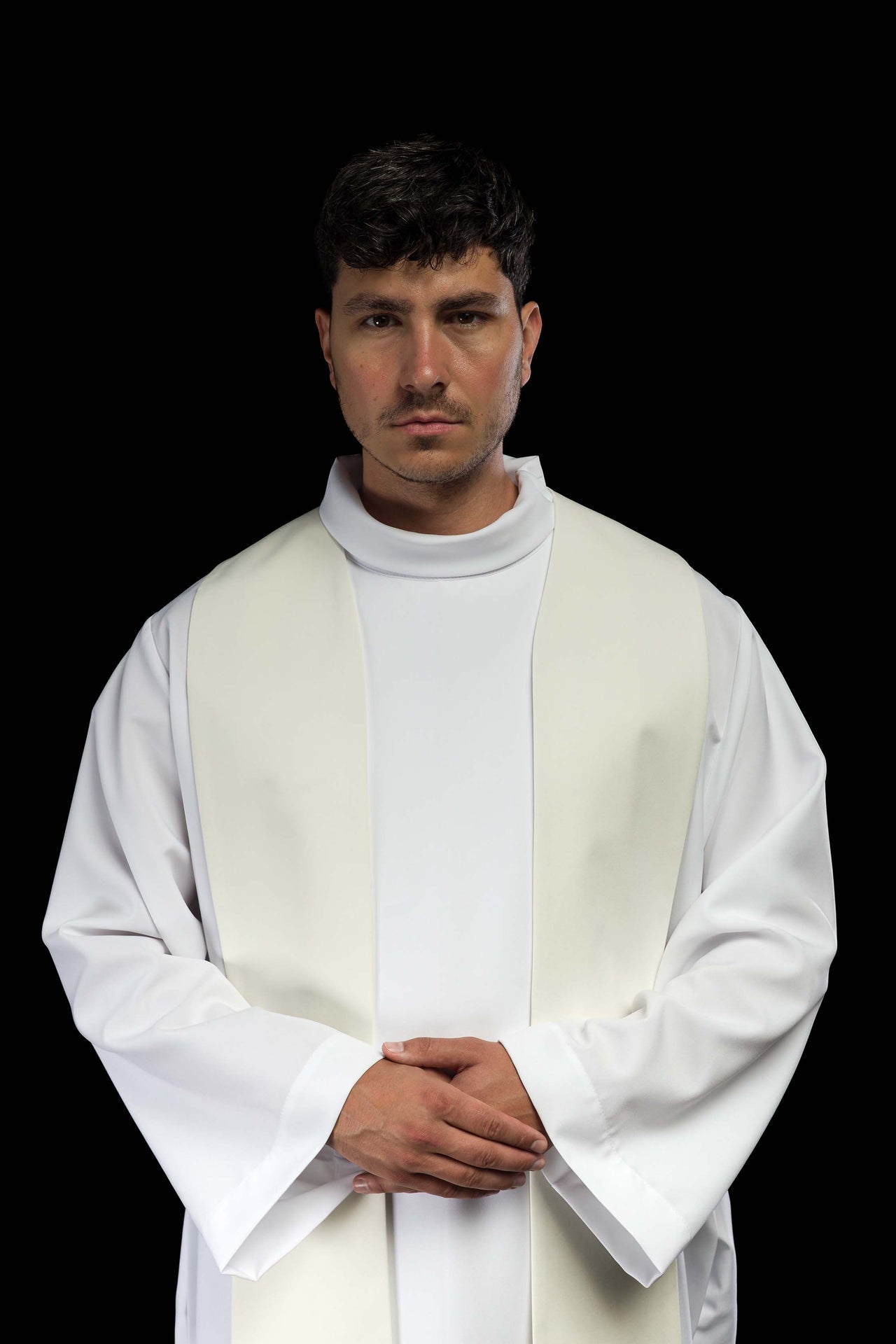Stuła Kapłańska Haftowana Krzyż i Baranek - Elegancka Liturgia - SZATYLITURGICZNE.PL