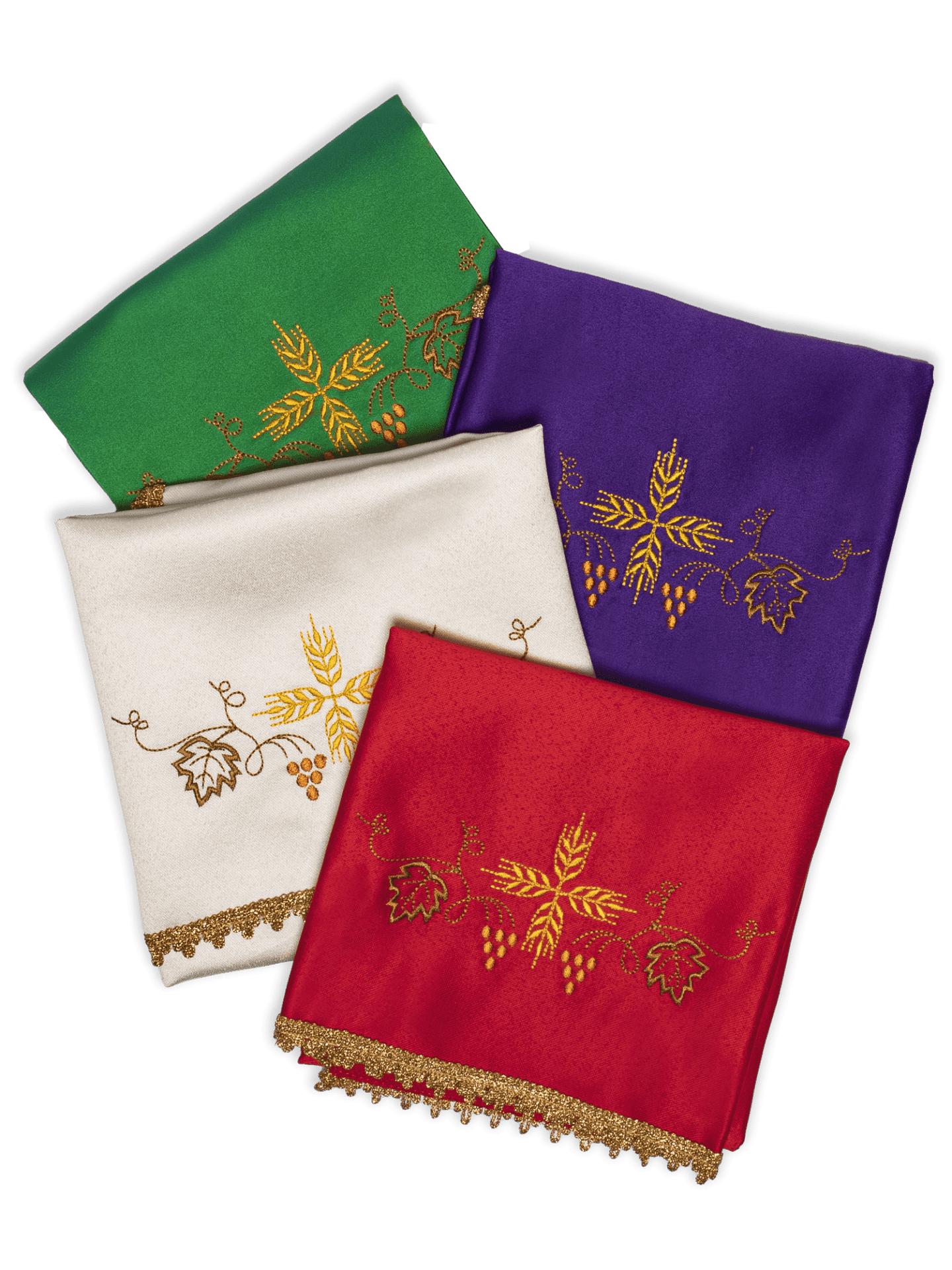 Welon Liturgiczny na Kielich - Złote Wykończenie - Komplet 4 Kolory - SZATYLITURGICZNE.PL