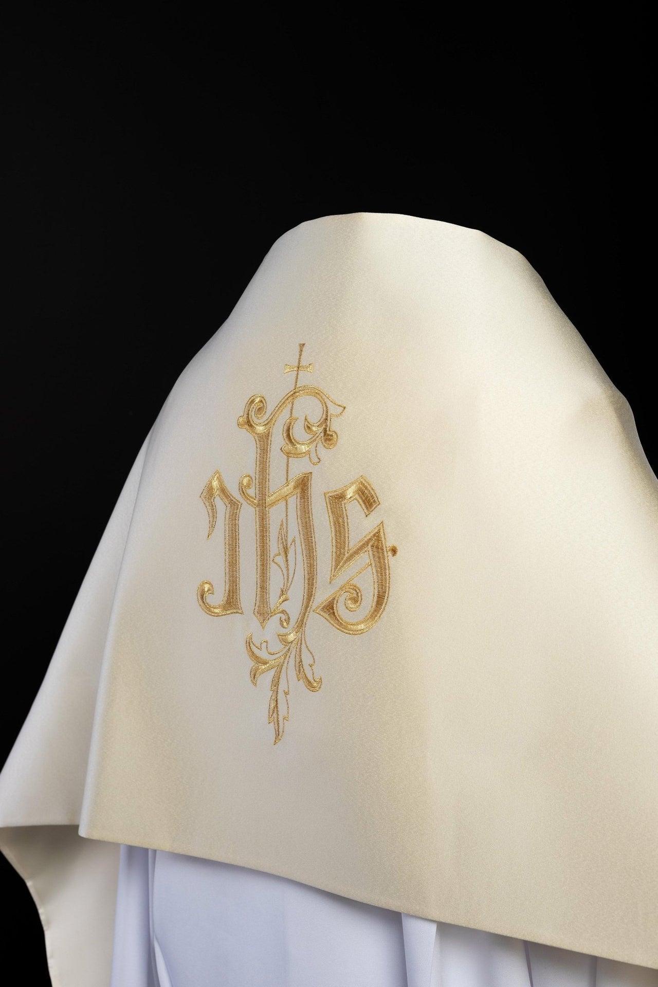 Welon Liturgiczny Naramienny IHS Haftowany - Satyna Polska Produkcja - SZATYLITURGICZNE.PL