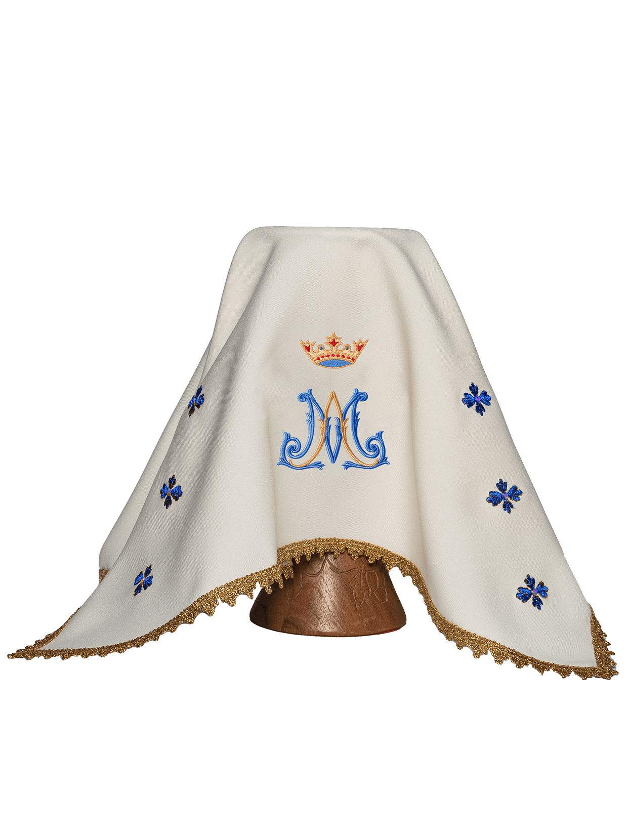 Welon na Kielich Ecru z Haftem Maryjnym - Szaty Liturgiczne - SZATYLITURGICZNE.PL