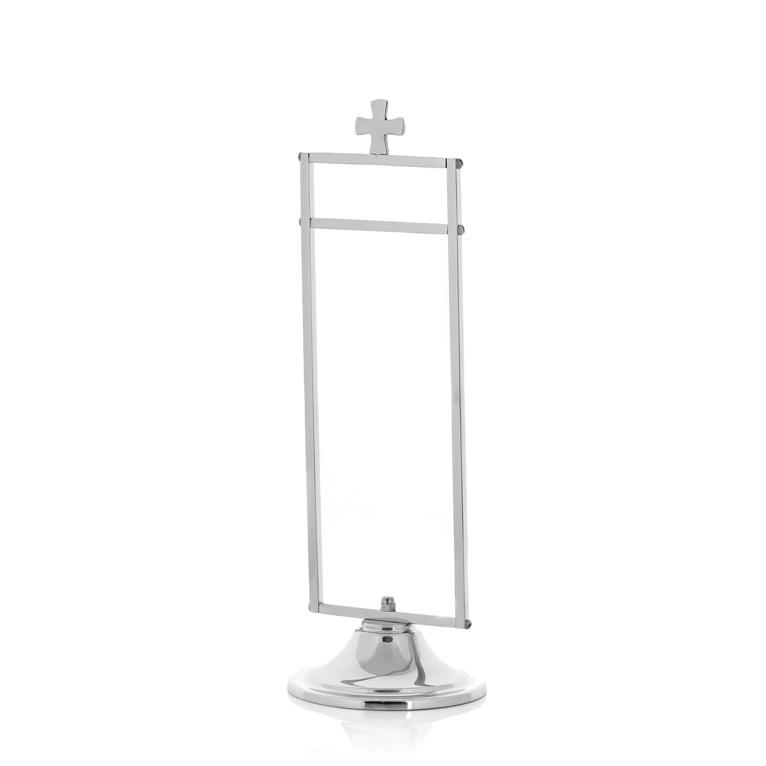 Wieszak na Puryfikaterz Mosiężny Niklowany z Krzyżem - 25cm - SZATYLITURGICZNE.PL