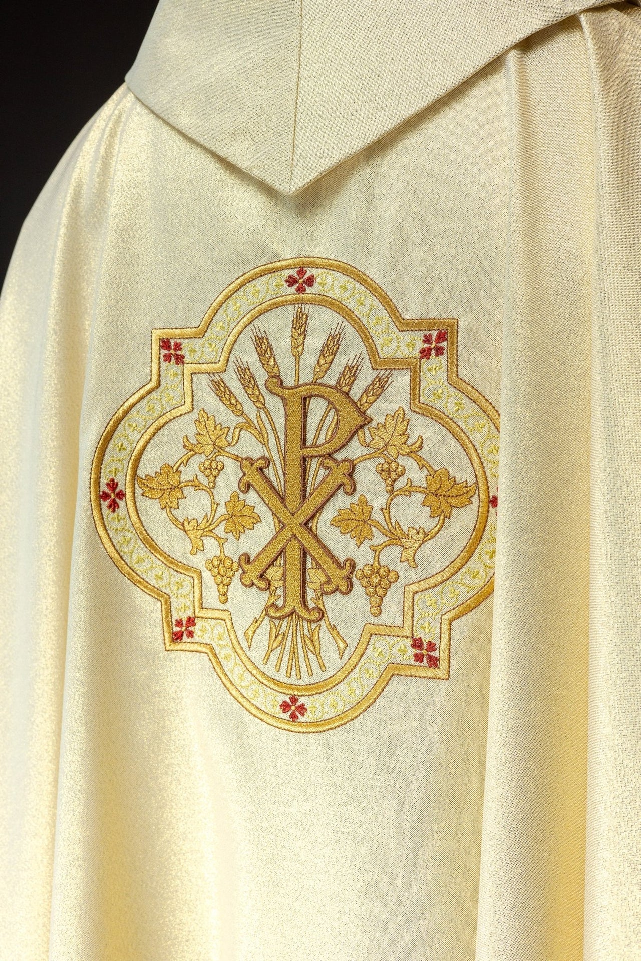 Złoty Ornat IHS PAX z Haftem - Elegancka Szata Liturgiczna - SZATYLITURGICZNE.PL